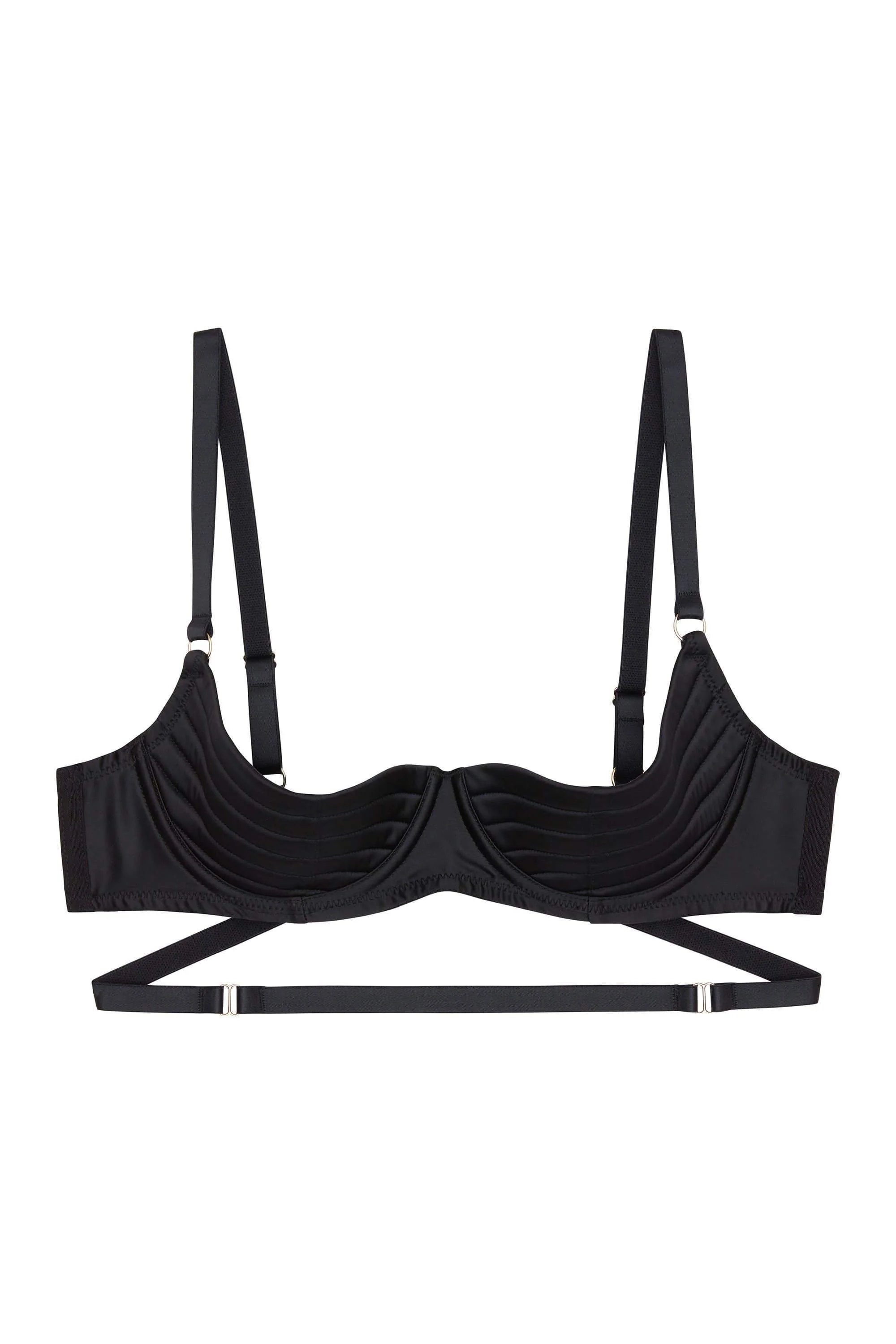 Sacha Black Quarter Cup Bra - Image 15