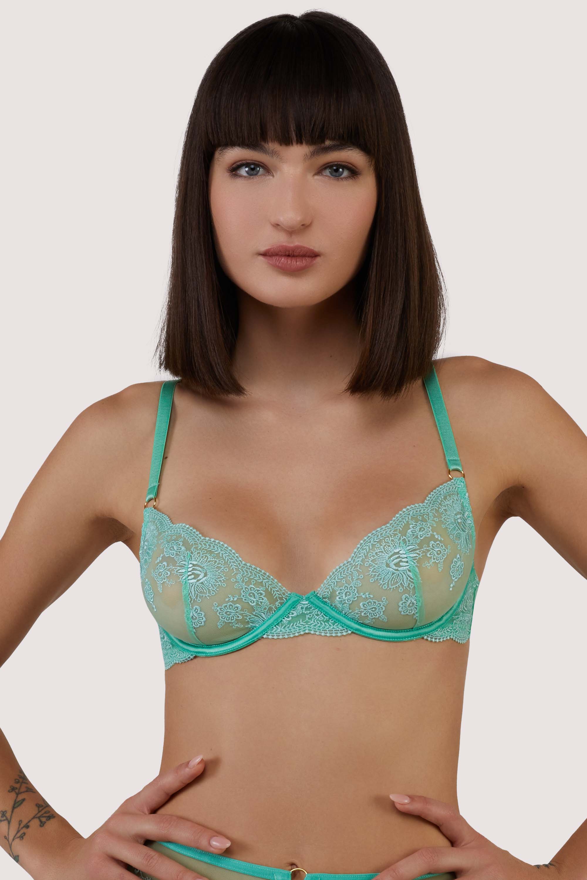 Sarina Green Embroidery Harness Set - Image 3