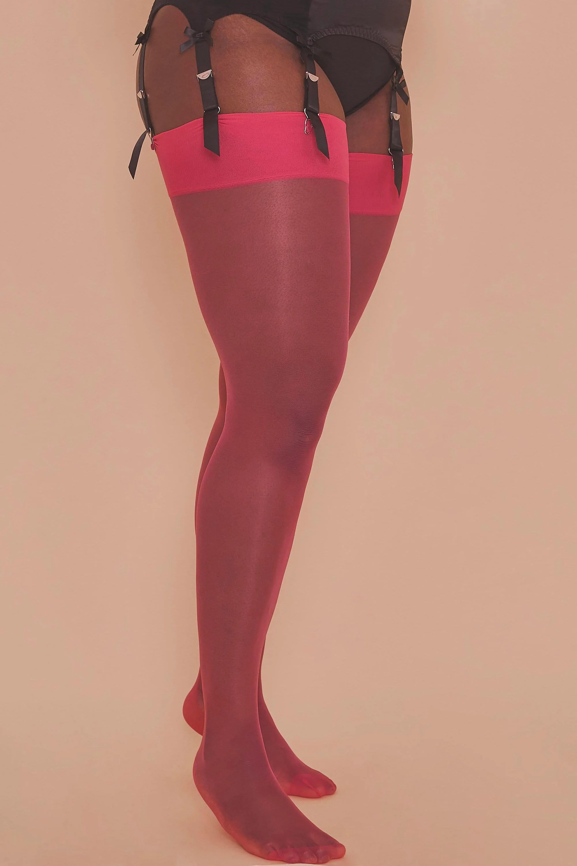 Seamed Stocking Pink Peacock AUS 8 - 22 - Image 5