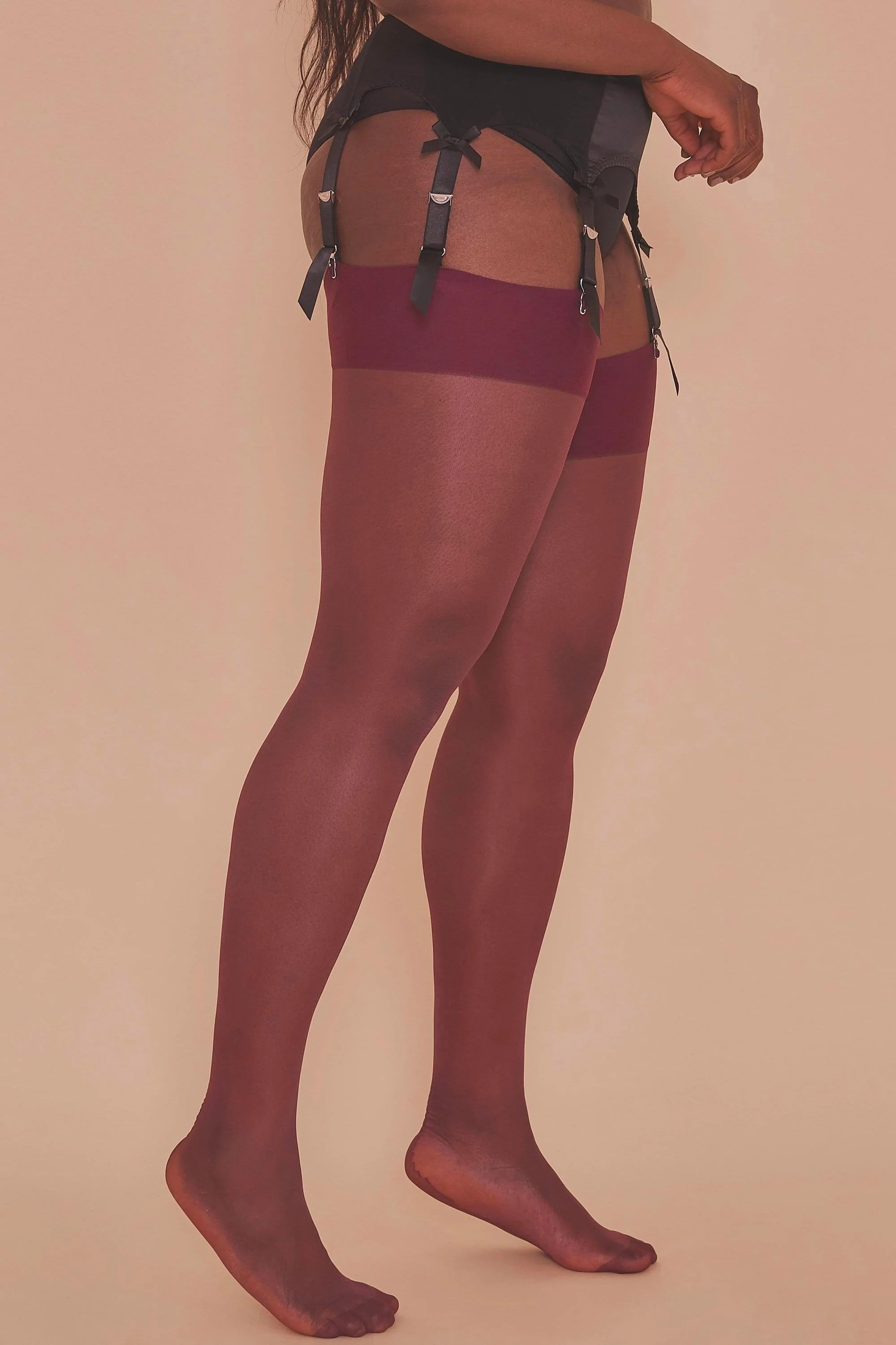 Seamed Stockings Grape AUS 8 - 22 Tall - Image 3