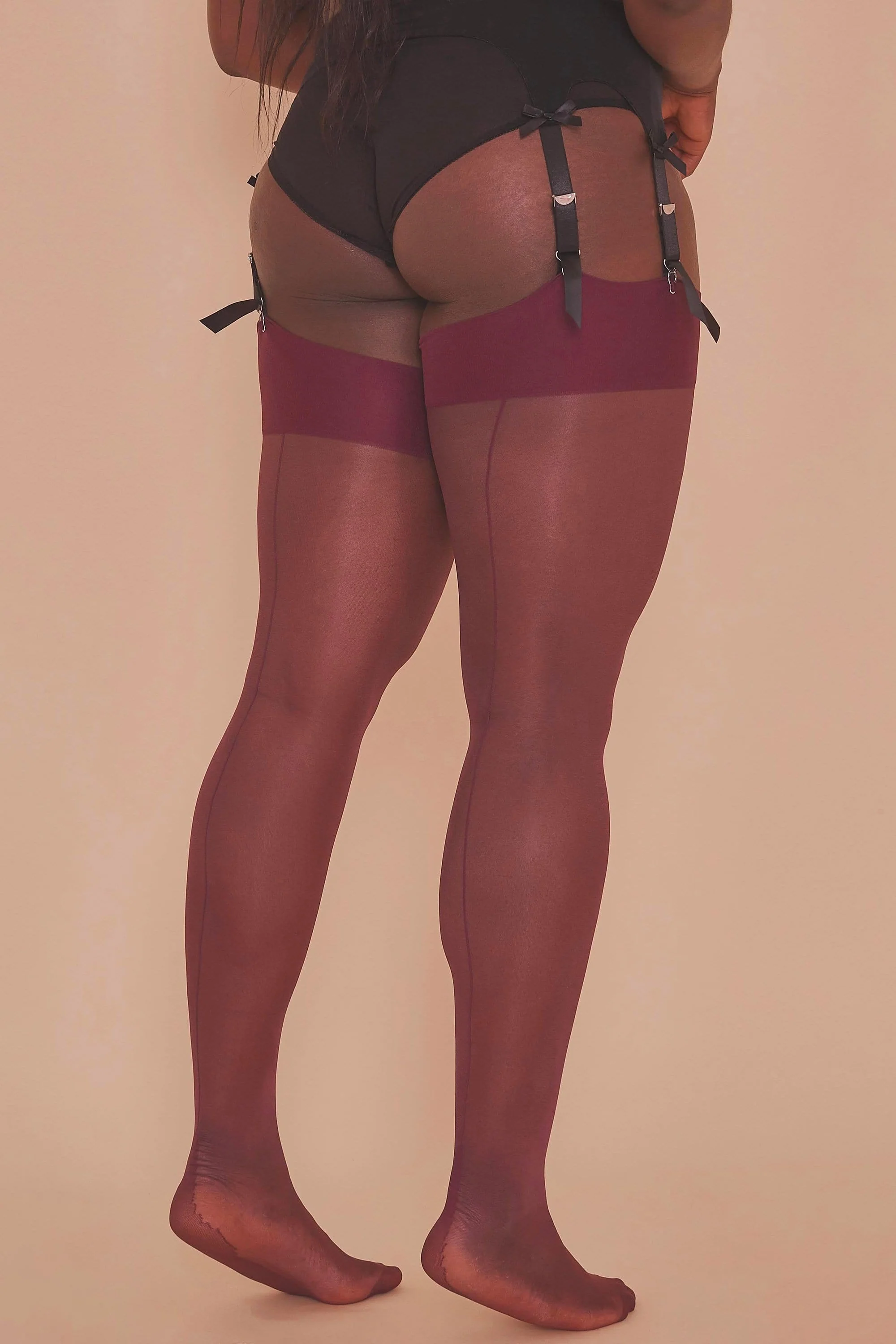 Seamed Stockings Grape AUS 8 - 22 Tall - Image 4
