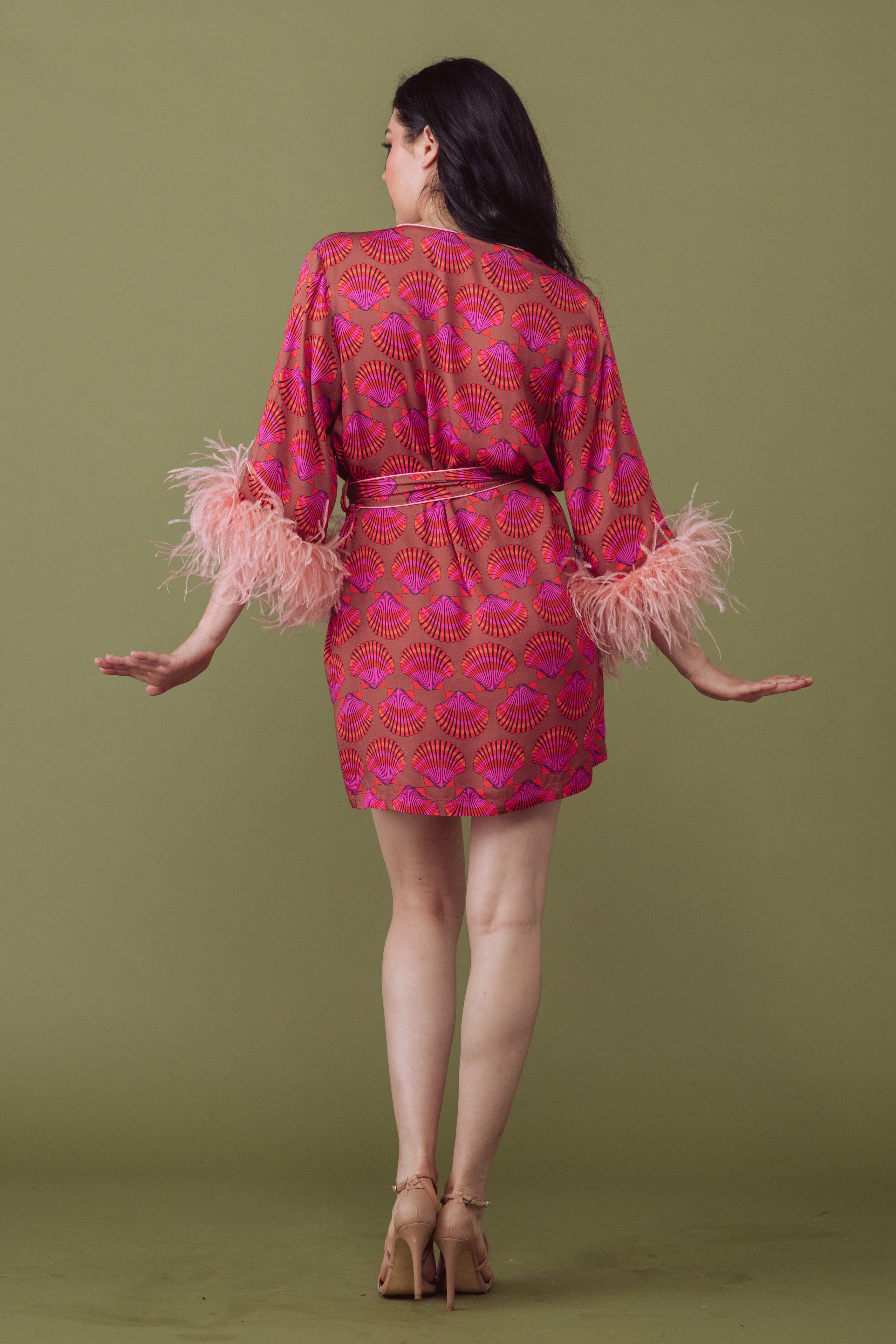 Cheetah Shell Print Short Robe - Image 2