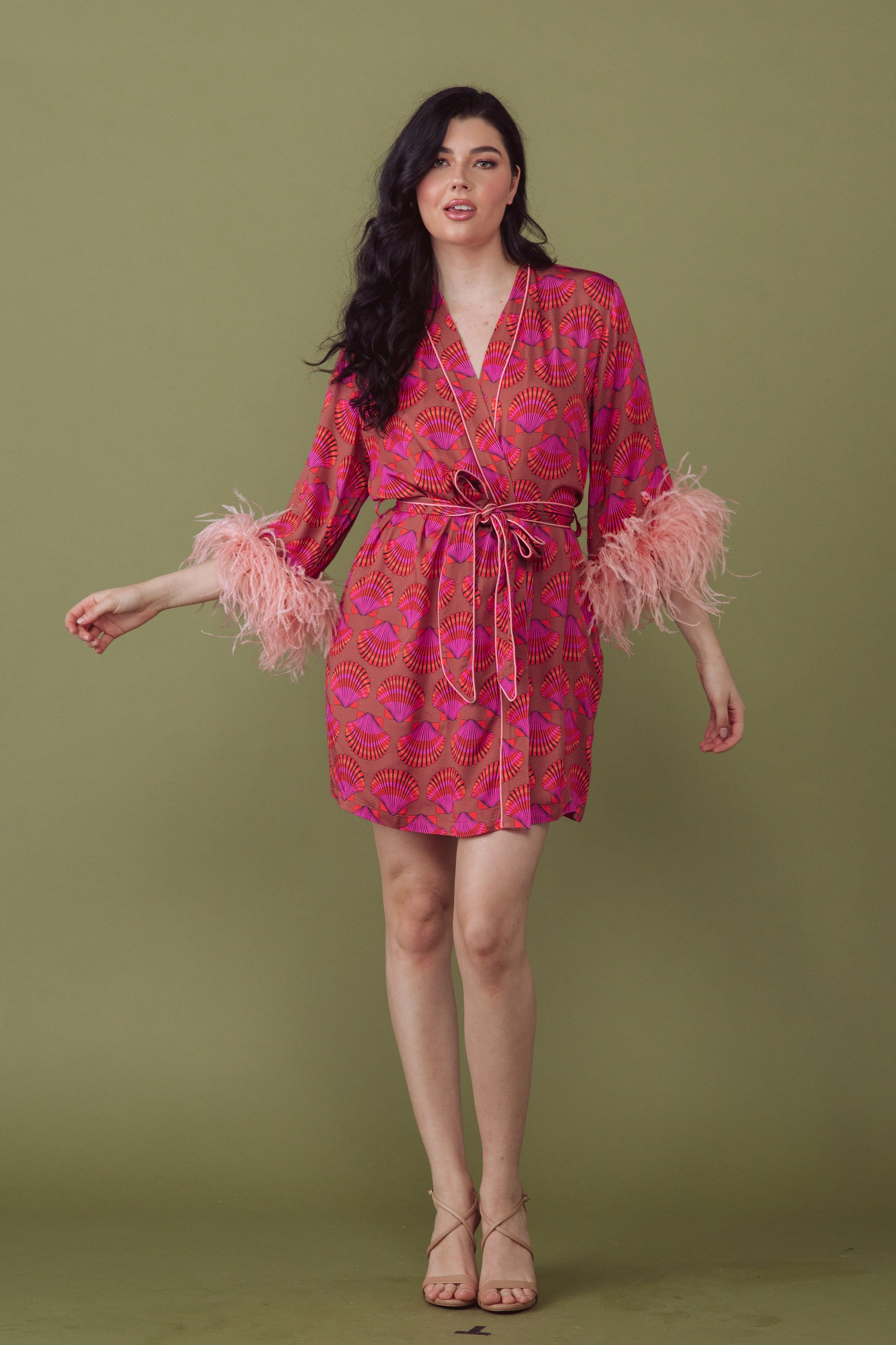 Cheetah Shell Print Short Robe - Image 3
