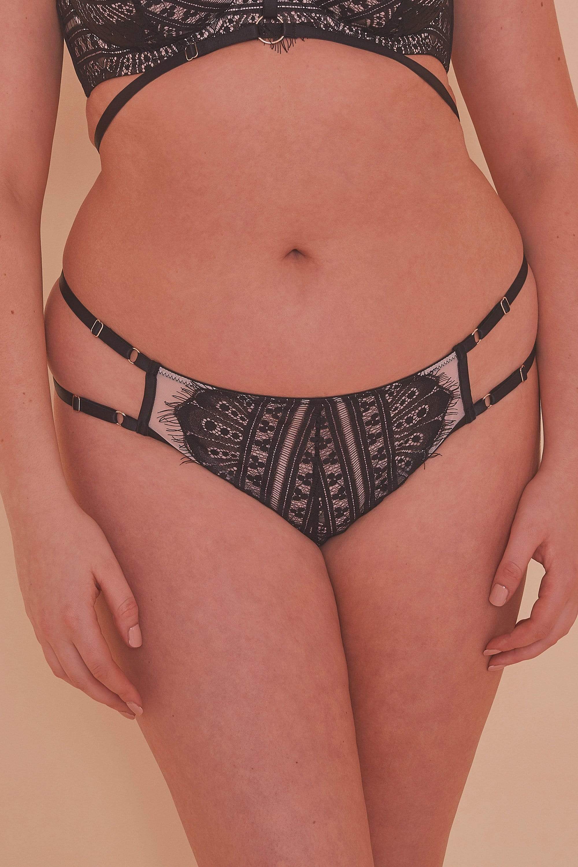 Sky Pearl Lace Harness Brief - Image 13