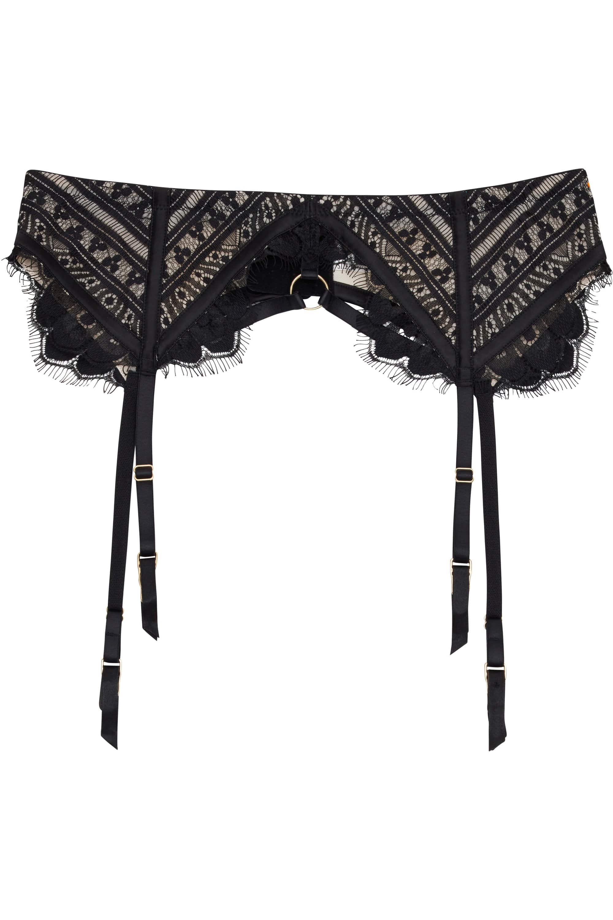 Sky Pearl Lace Harness Suspender Belt - Image 2