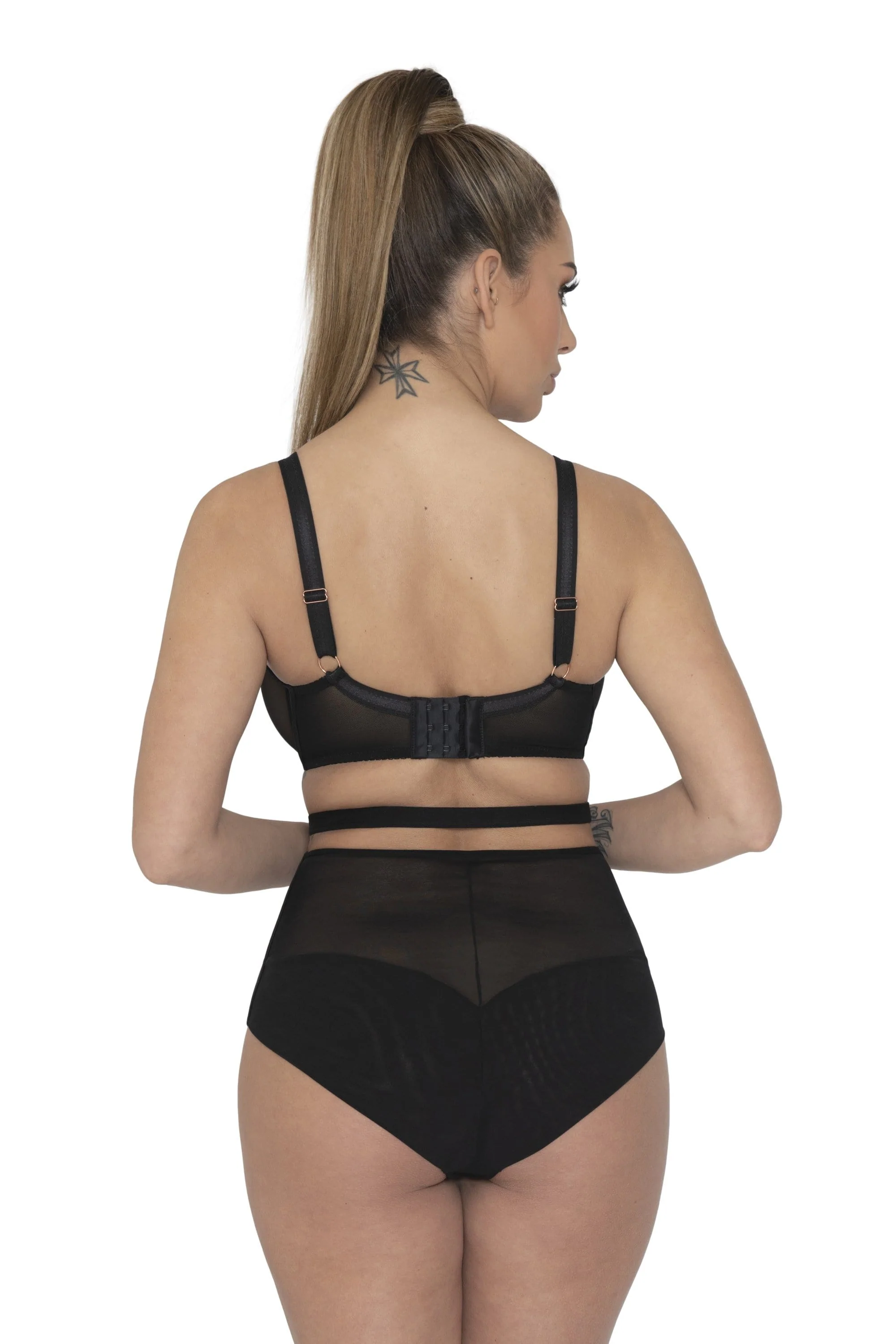 Unzipped Black Plunge Bra - Image 4