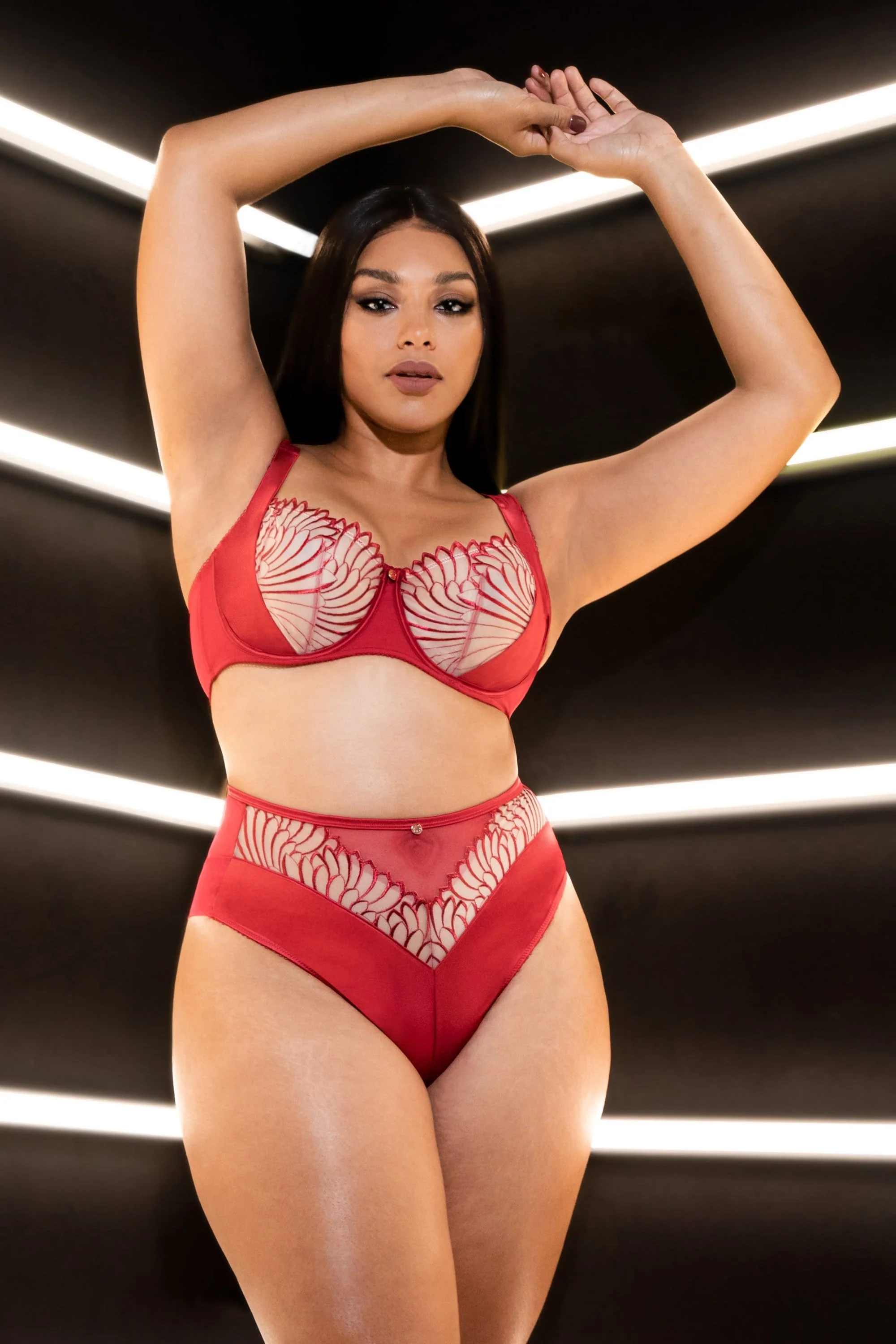 Fallen Angel Red Balcony Bra - Image 5