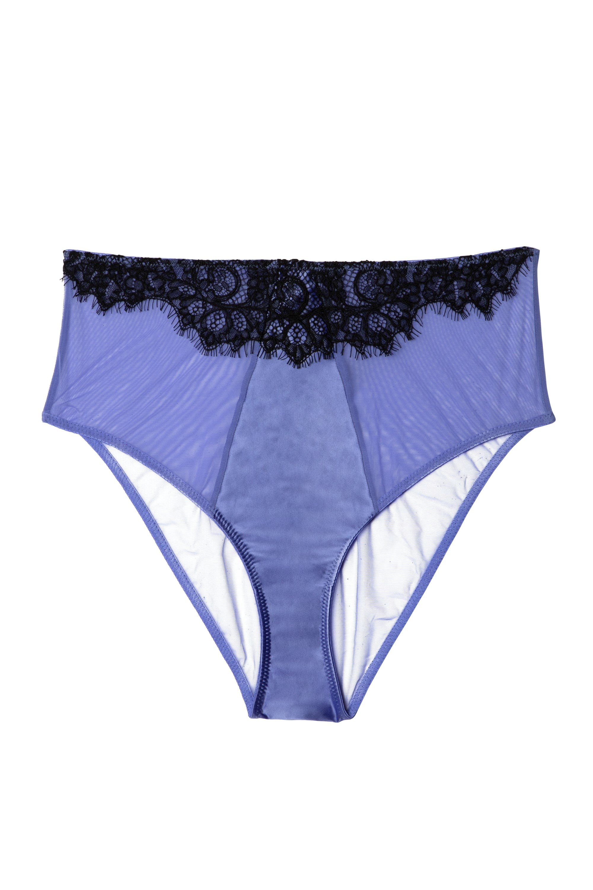 Stevie Lilac and Black Lace High Waisted Brief - Image 4