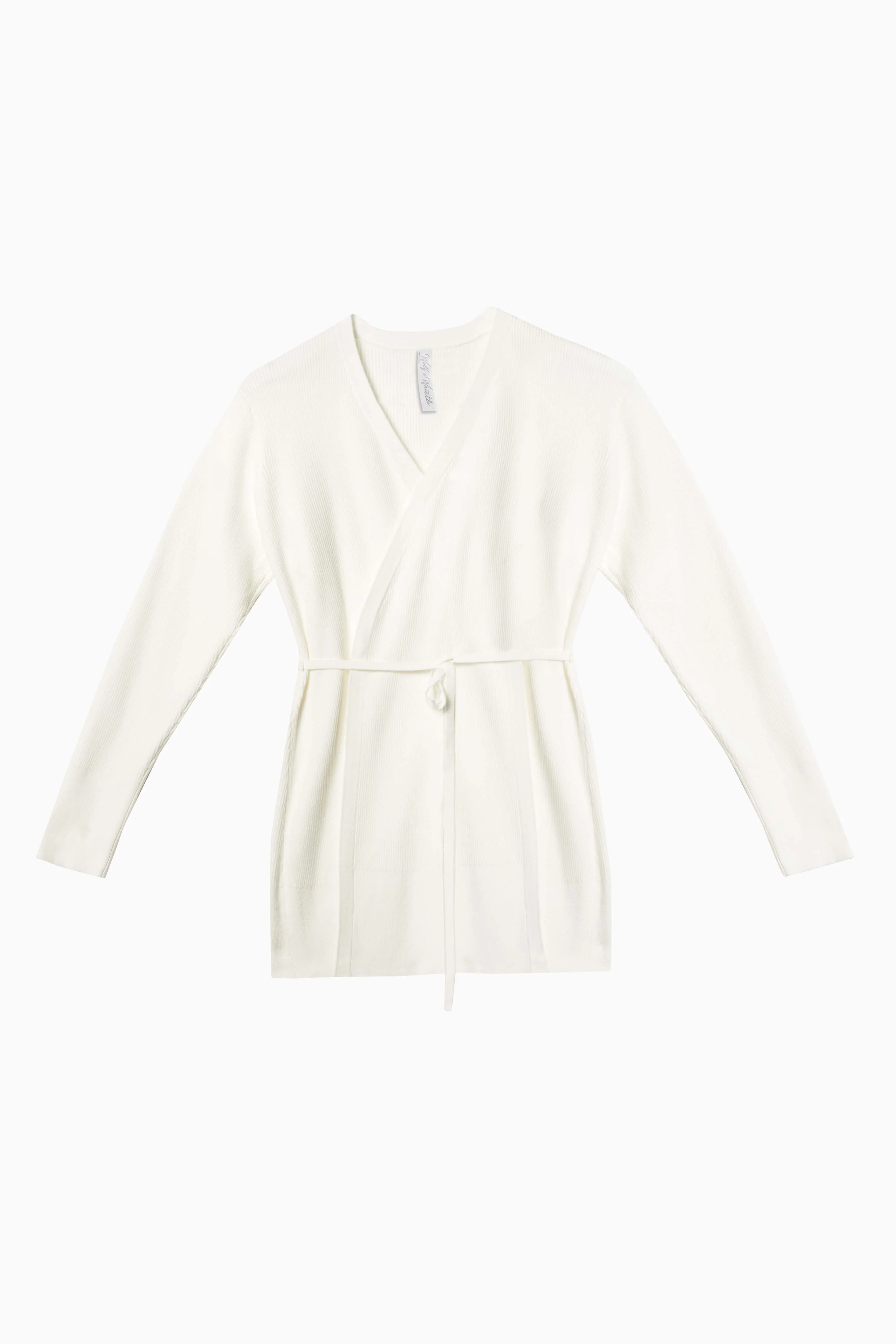 Lounge Ivory Knitted Rib Cardigan - Image 4