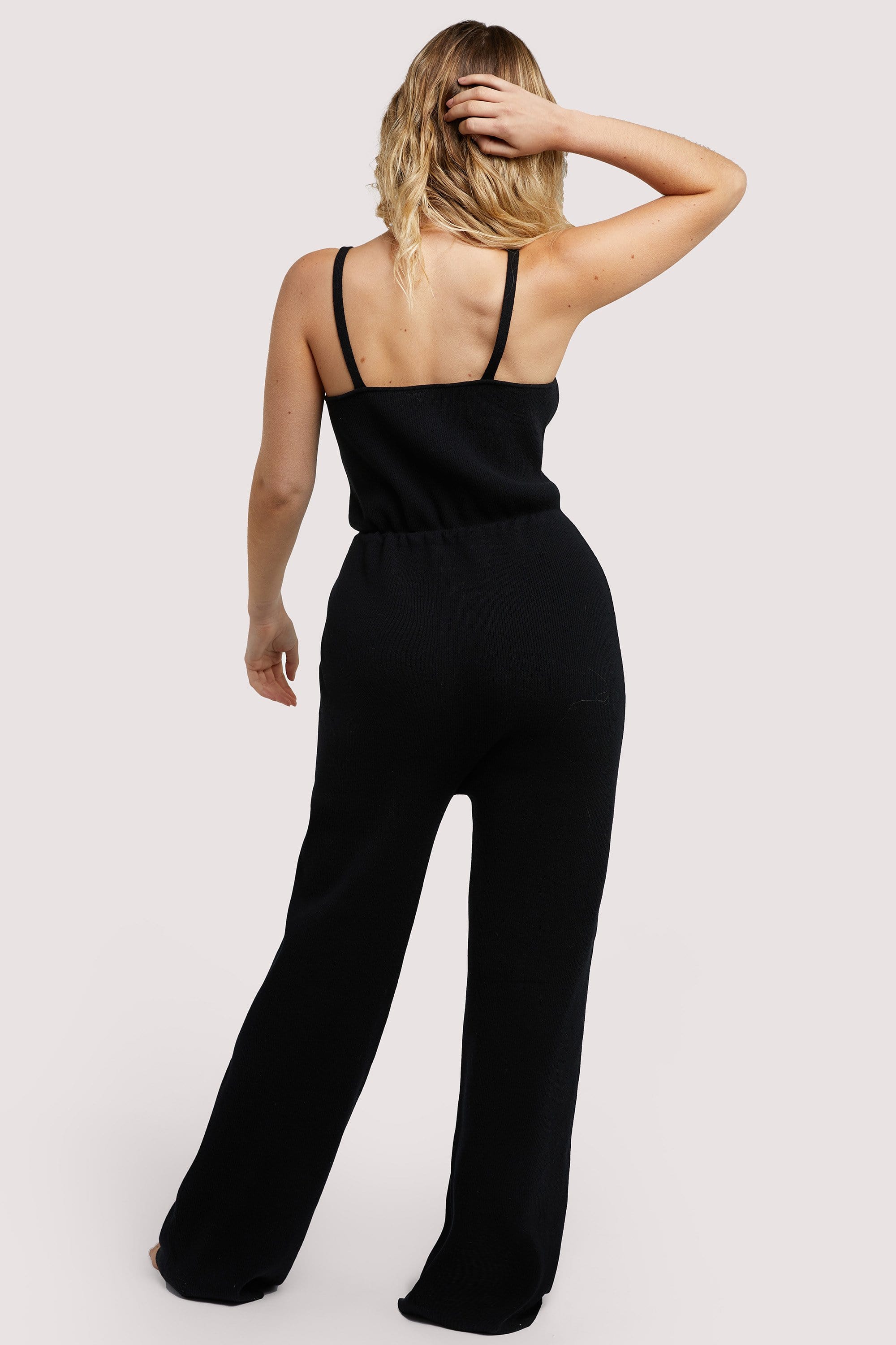 Lounge Black Knitted Jumpsuit - Image 2