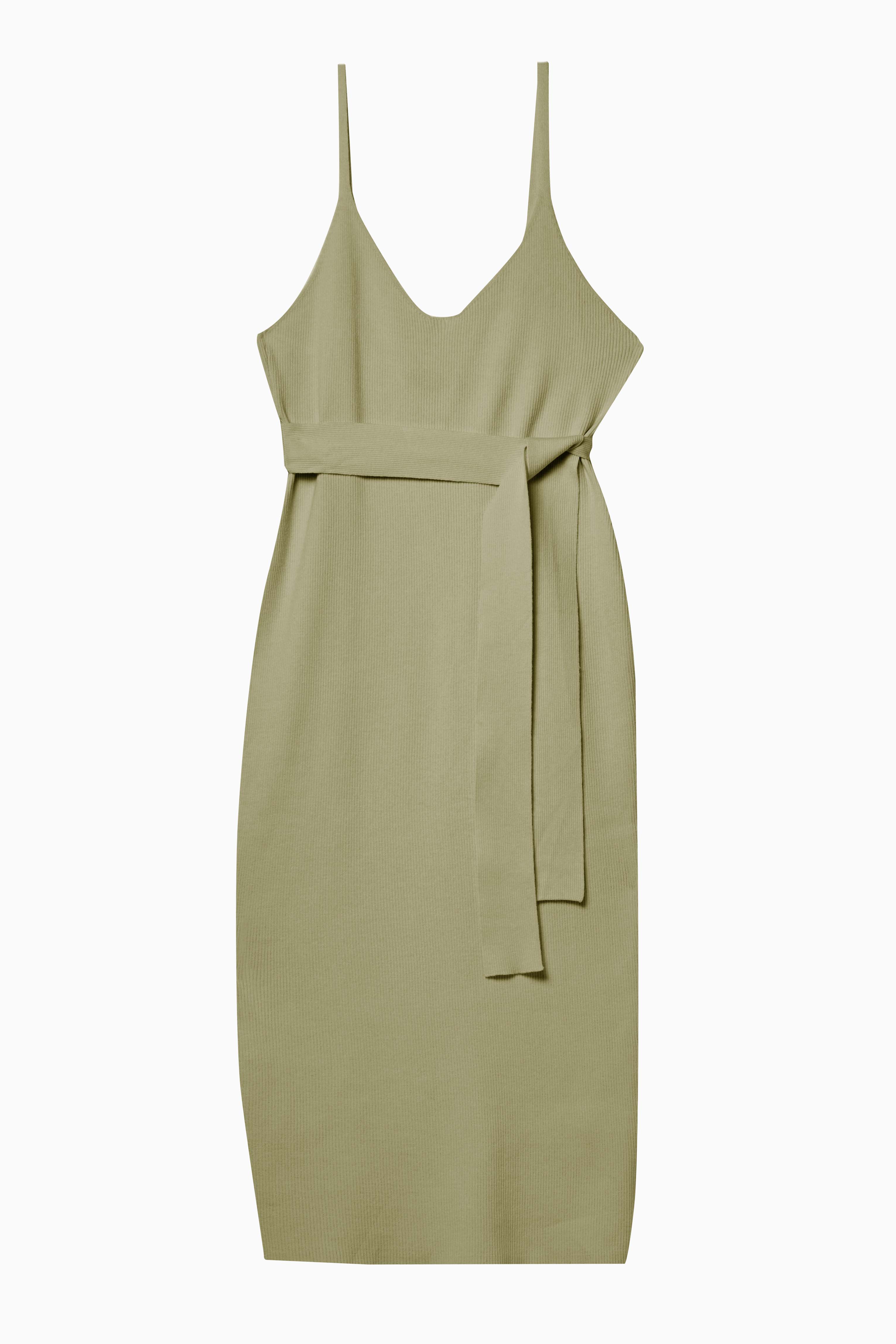 Lounge Khaki Knitted Rib Dress - Image 5