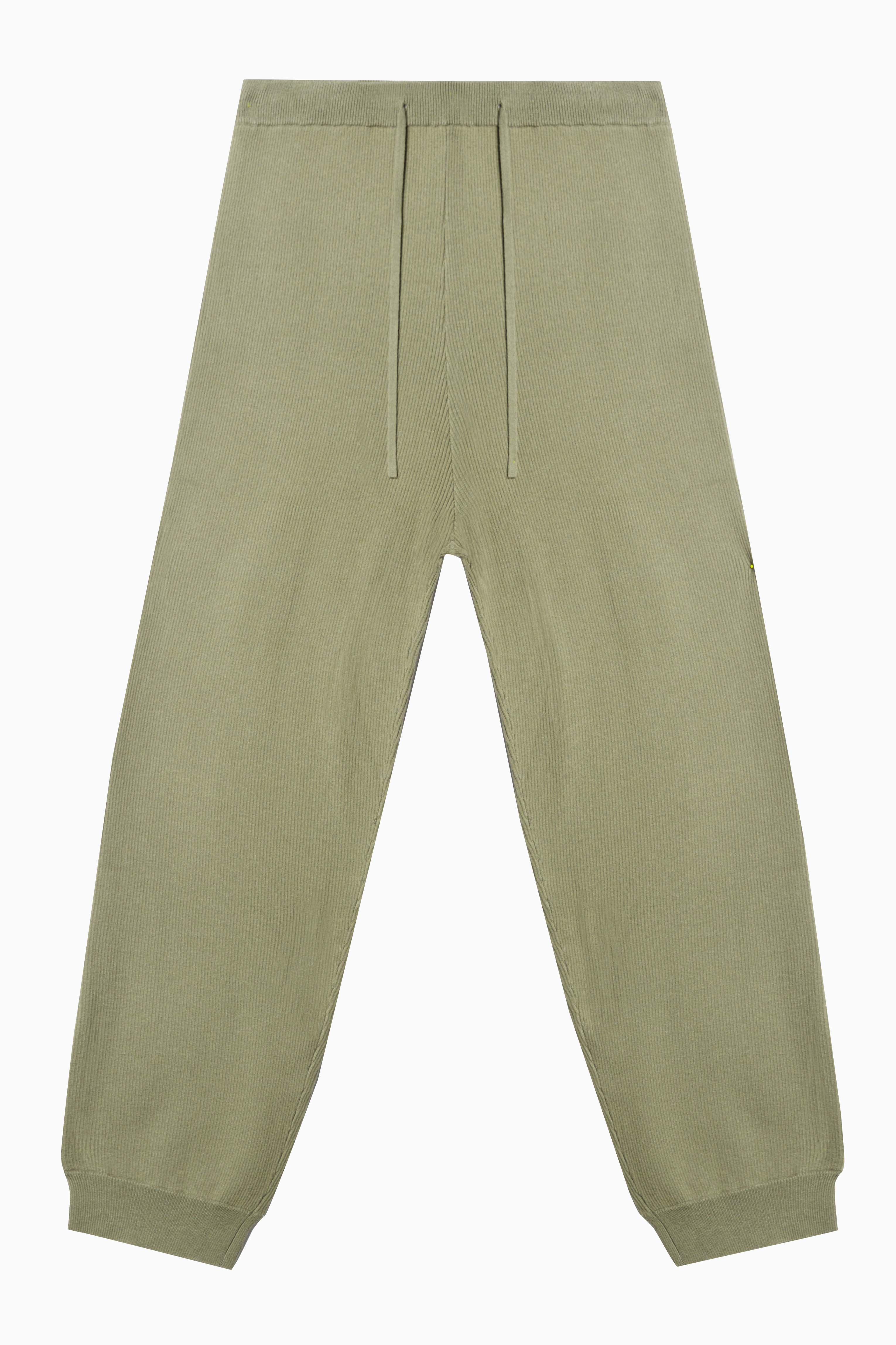 Lounge Khaki Knitted Rib Jogger - Image 4