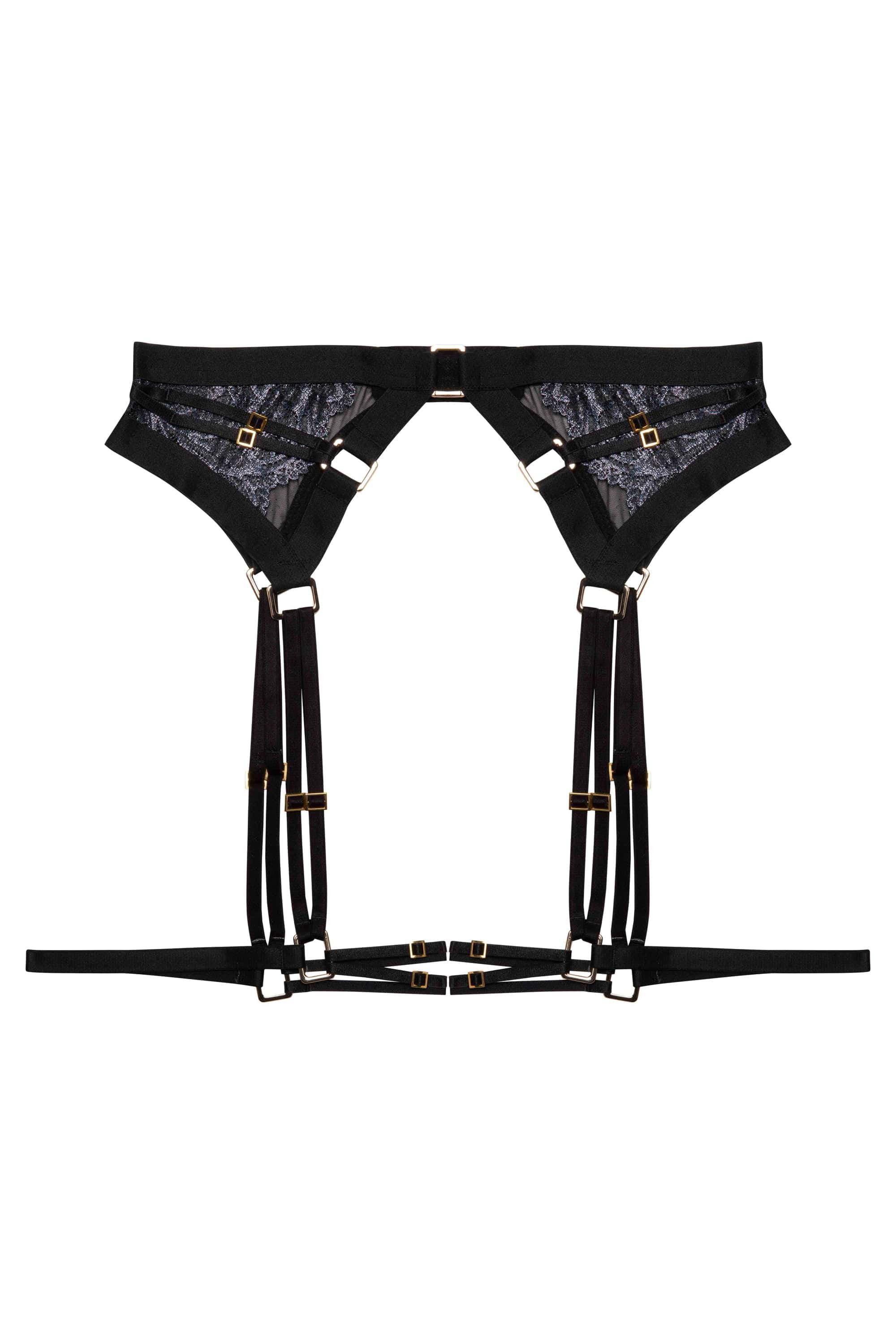 Tabitha Black Wet-Look Lace Set - Image 16