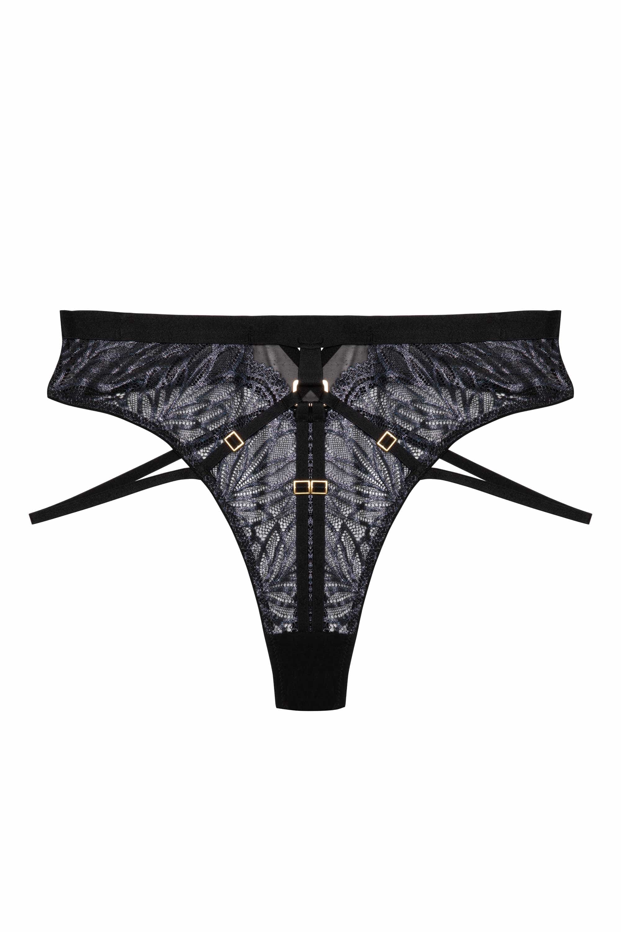 Tabitha Black Wet-Look Lace Set - Image 19