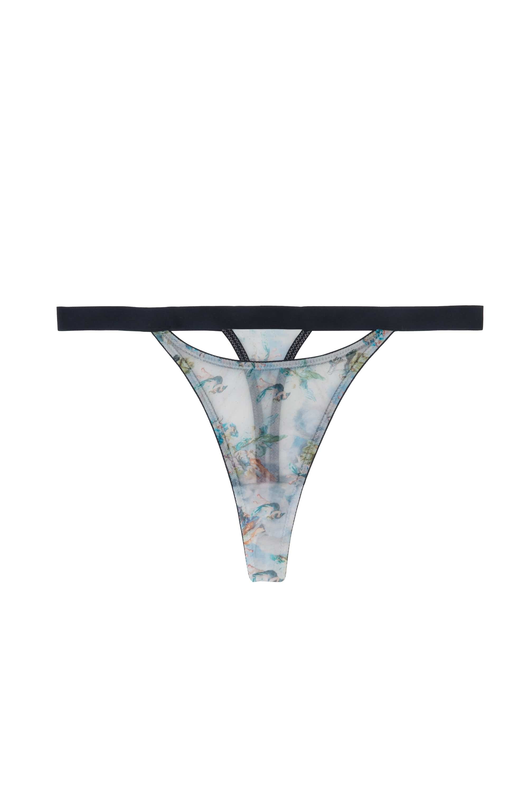 Talia Renaissance Printed Mesh Thong - Image 4