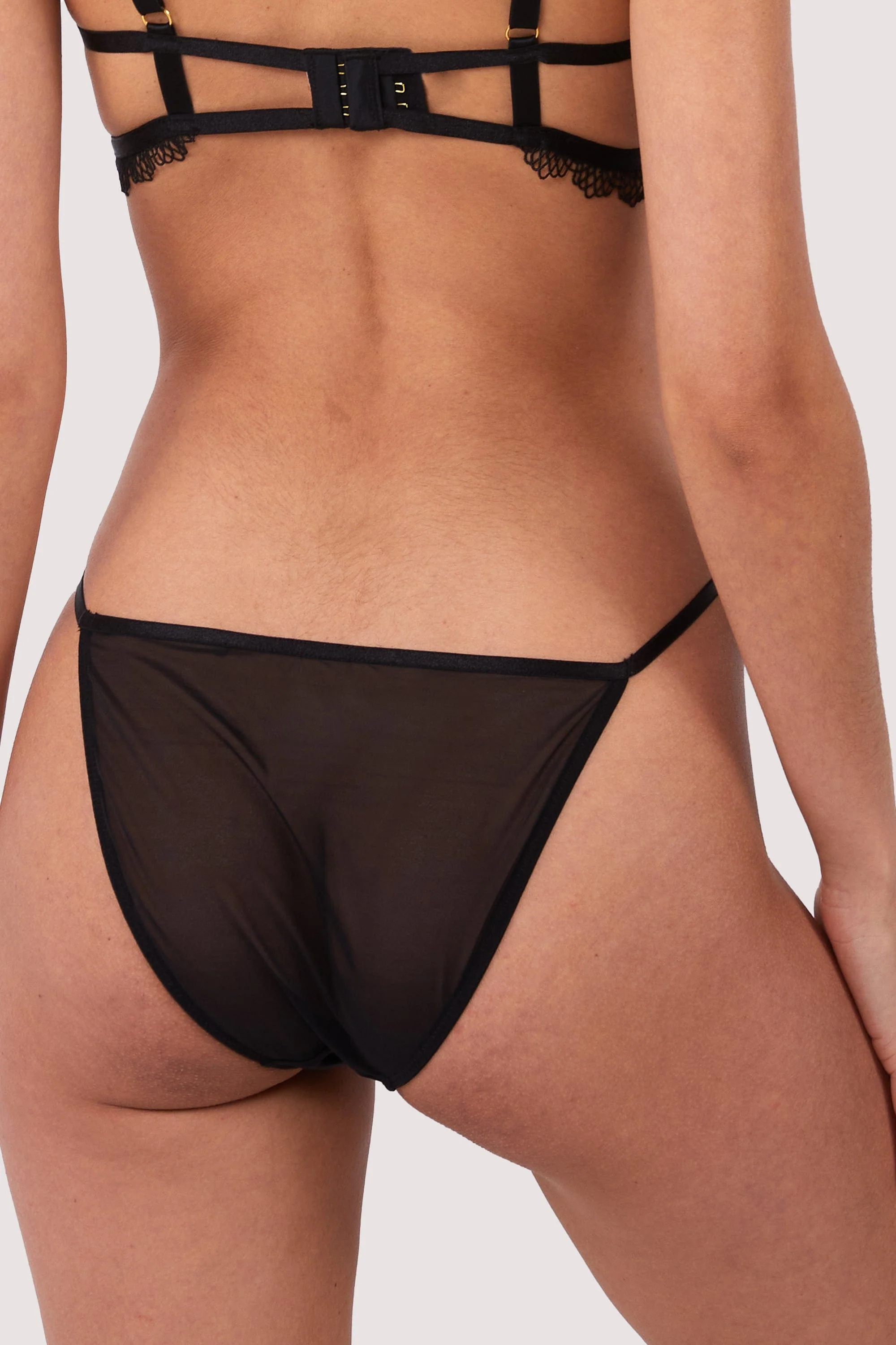 Tallie Black Lace Trim Brief - Image 2