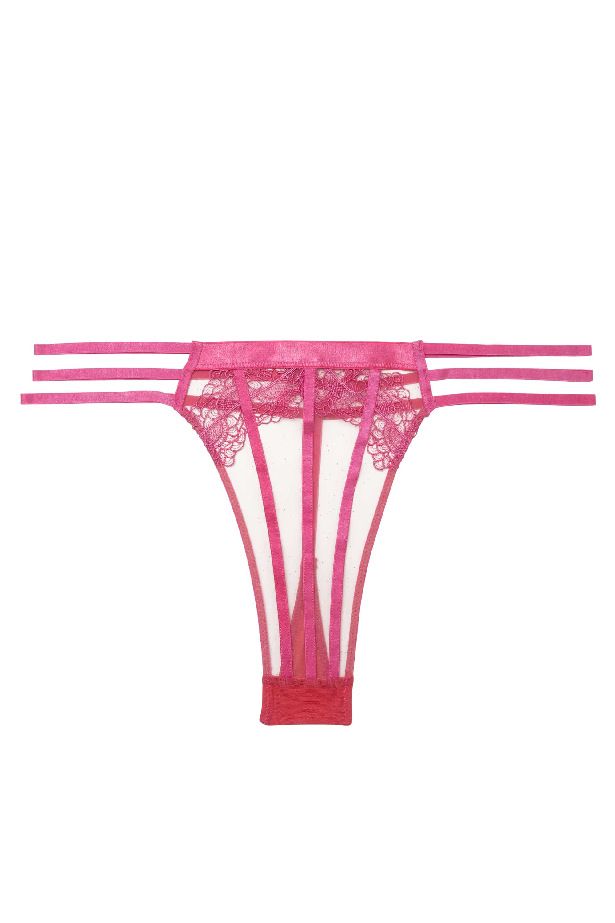 Tasha Pink Illusion Mesh Thong - Image 6