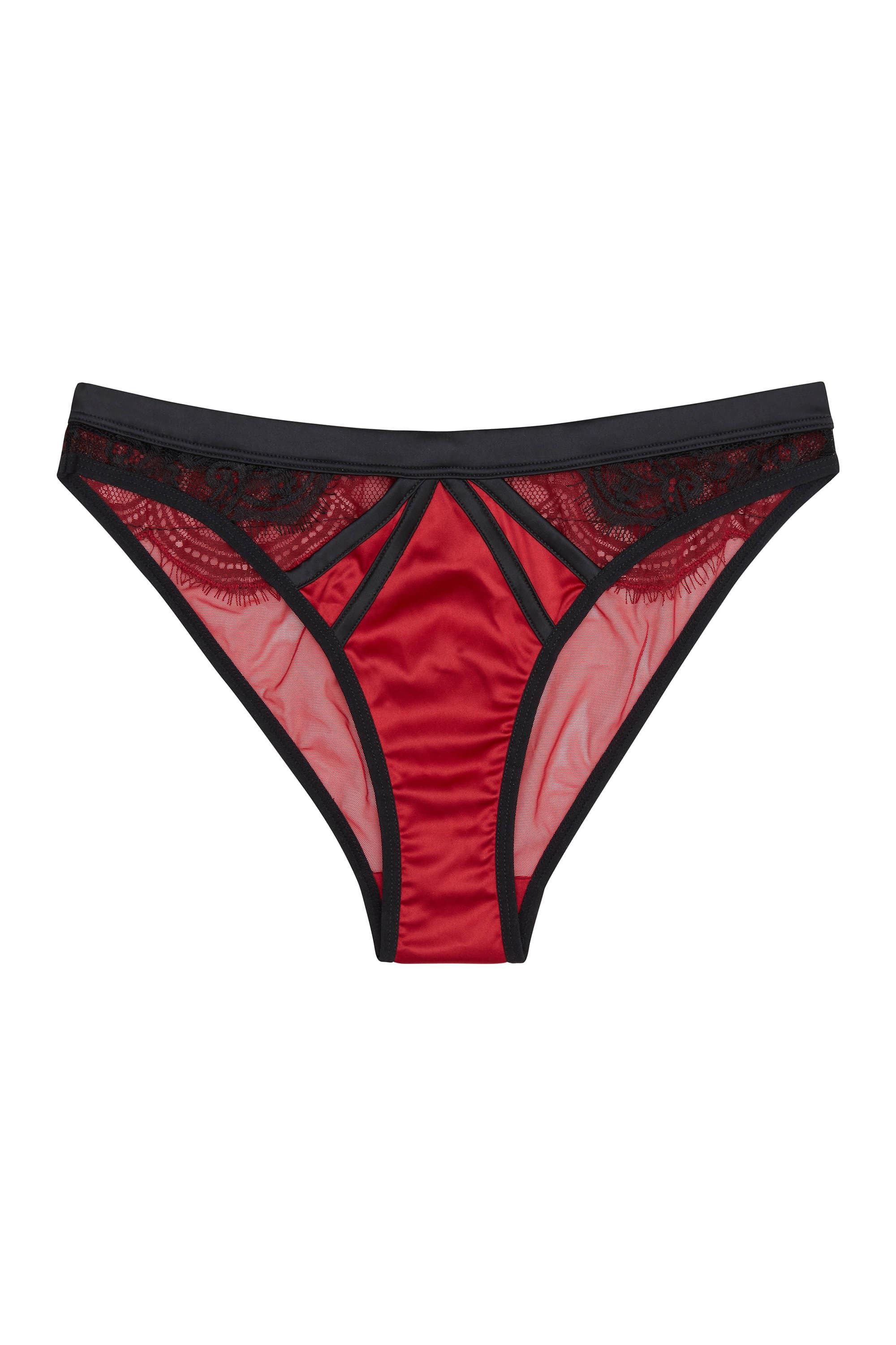 Tasmin Ruby Lace Brazilian Brief - Image 2