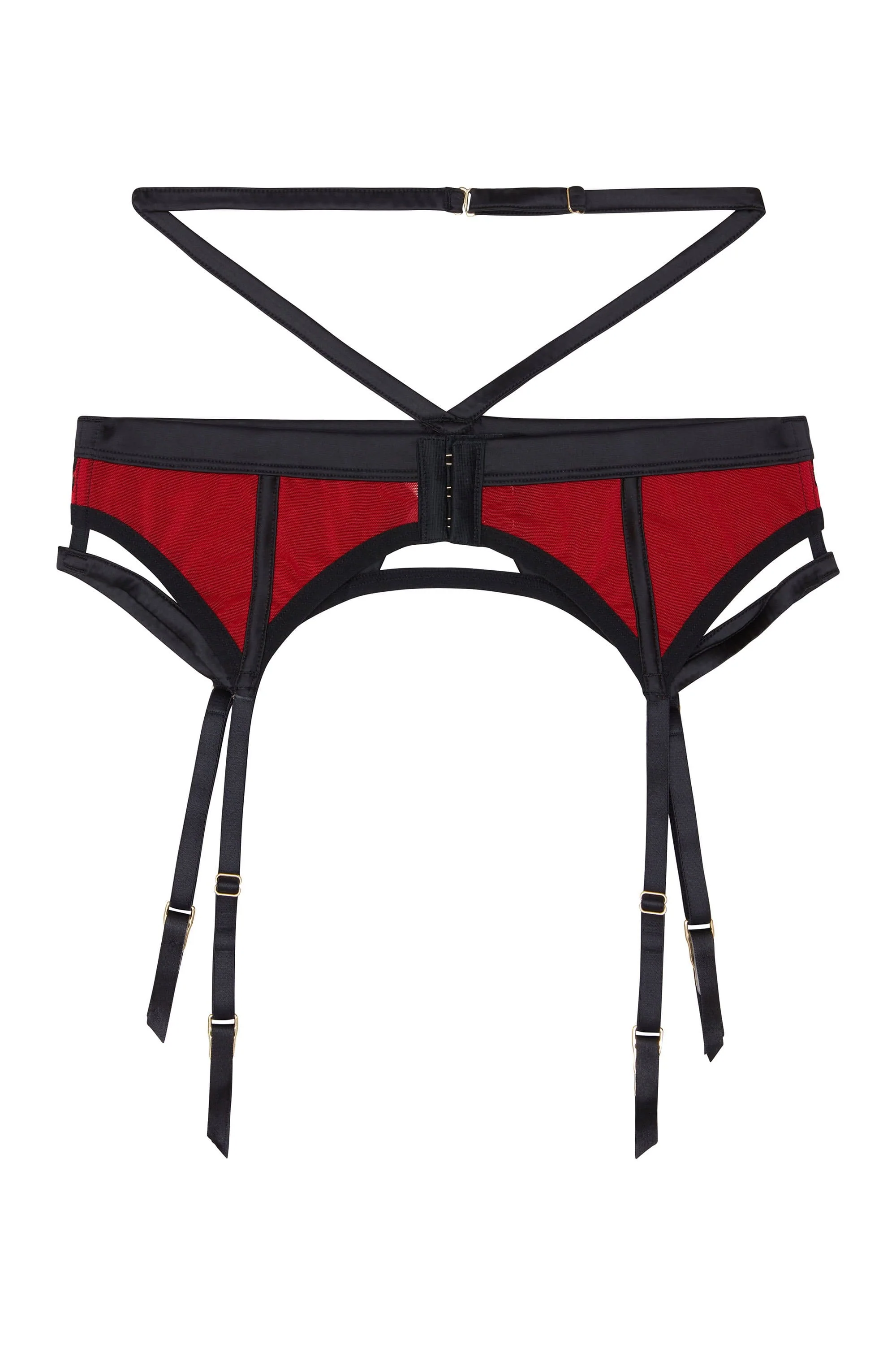 Playful Promises Tasmin Ruby Lace Suspender Belt - Image 7