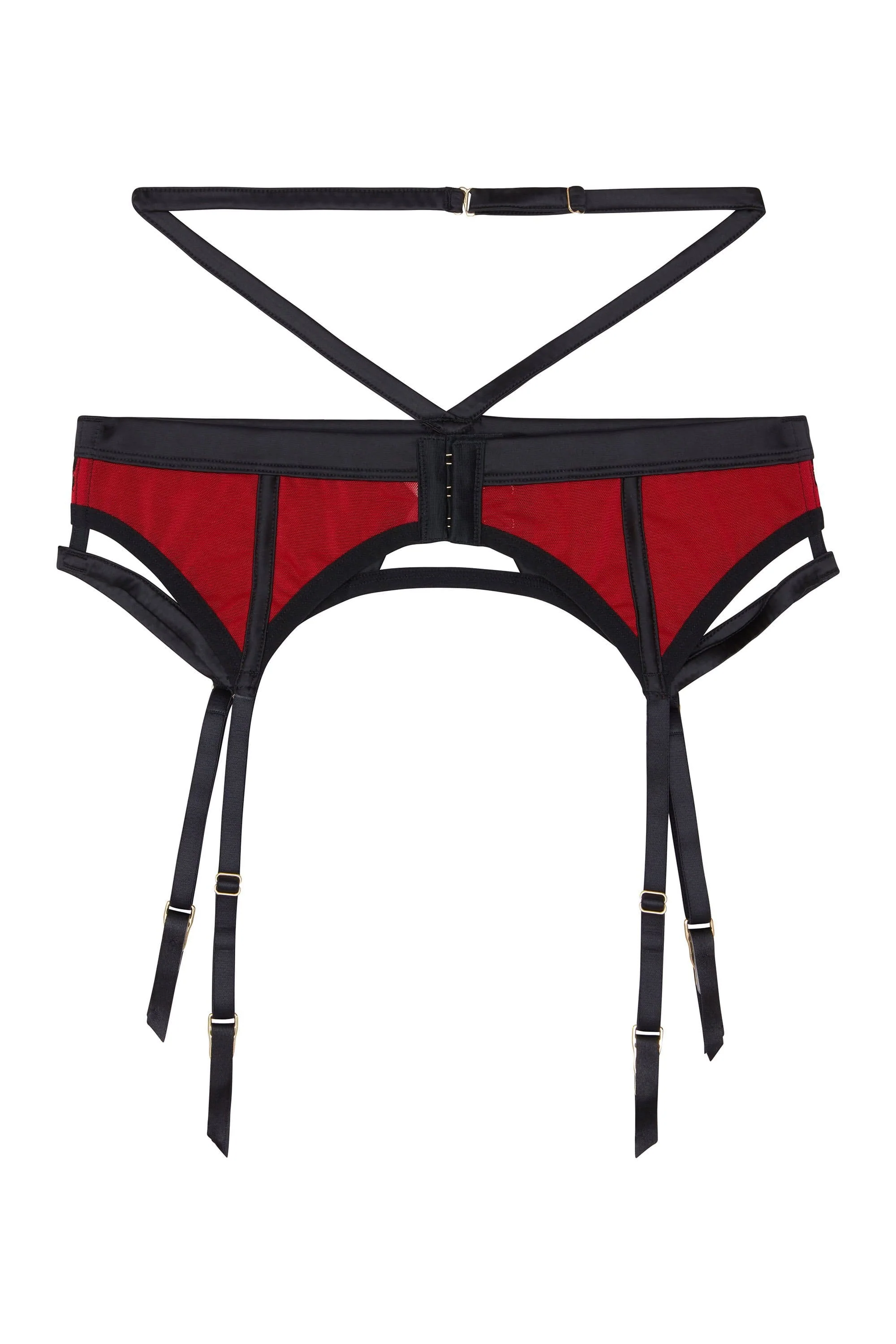 Playful Promises Tasmin Ruby Lace Suspender Belt - Image 9