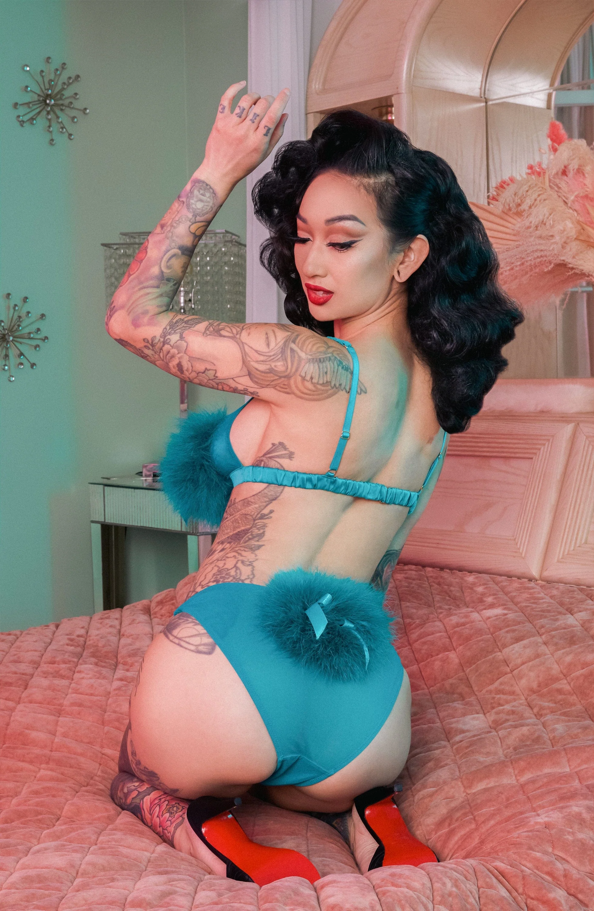 Teal Powder Puff Brief - Image 3