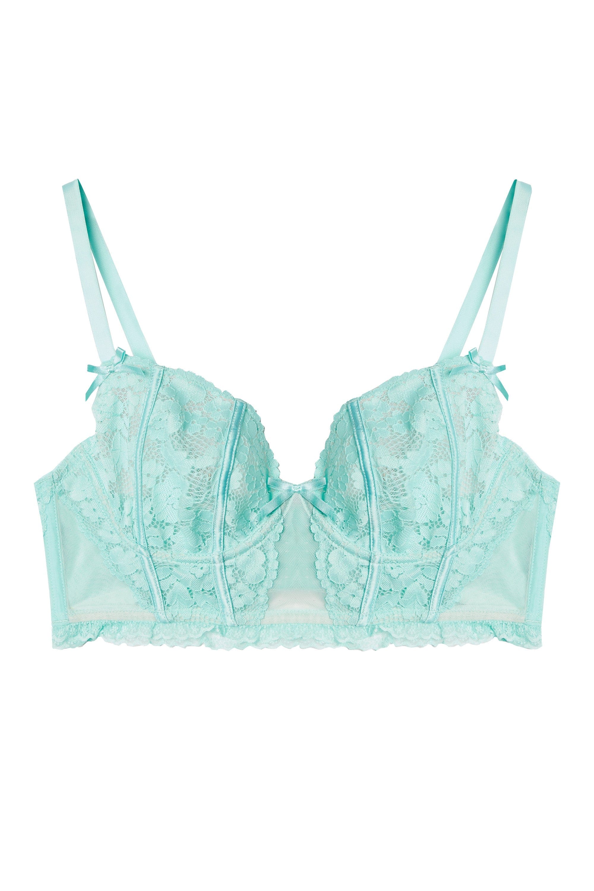 Vega Aqua Lace And Frill Longline Bra - Image 9