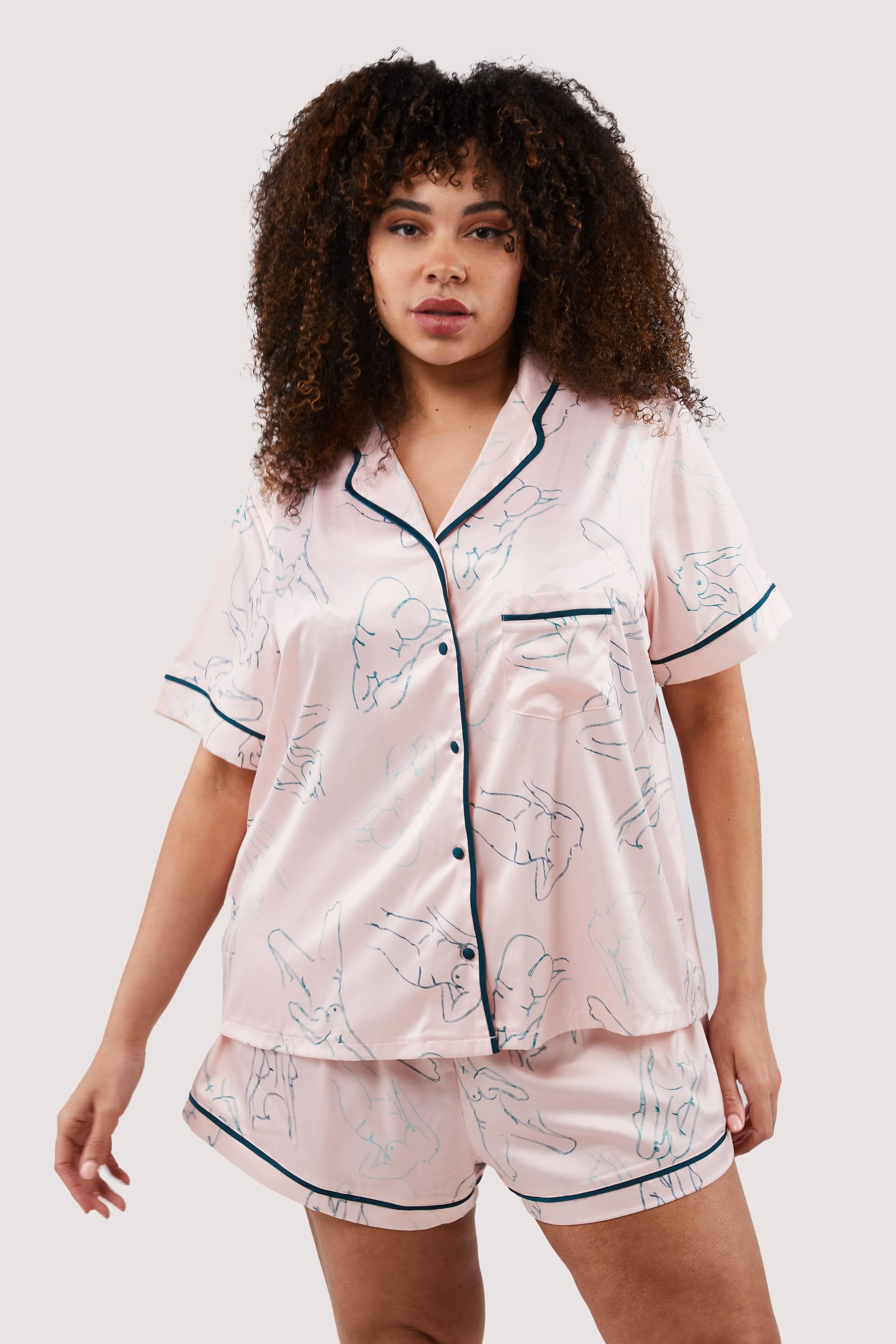 Venus Printed Pyjama Top & Bottom - Image 4
