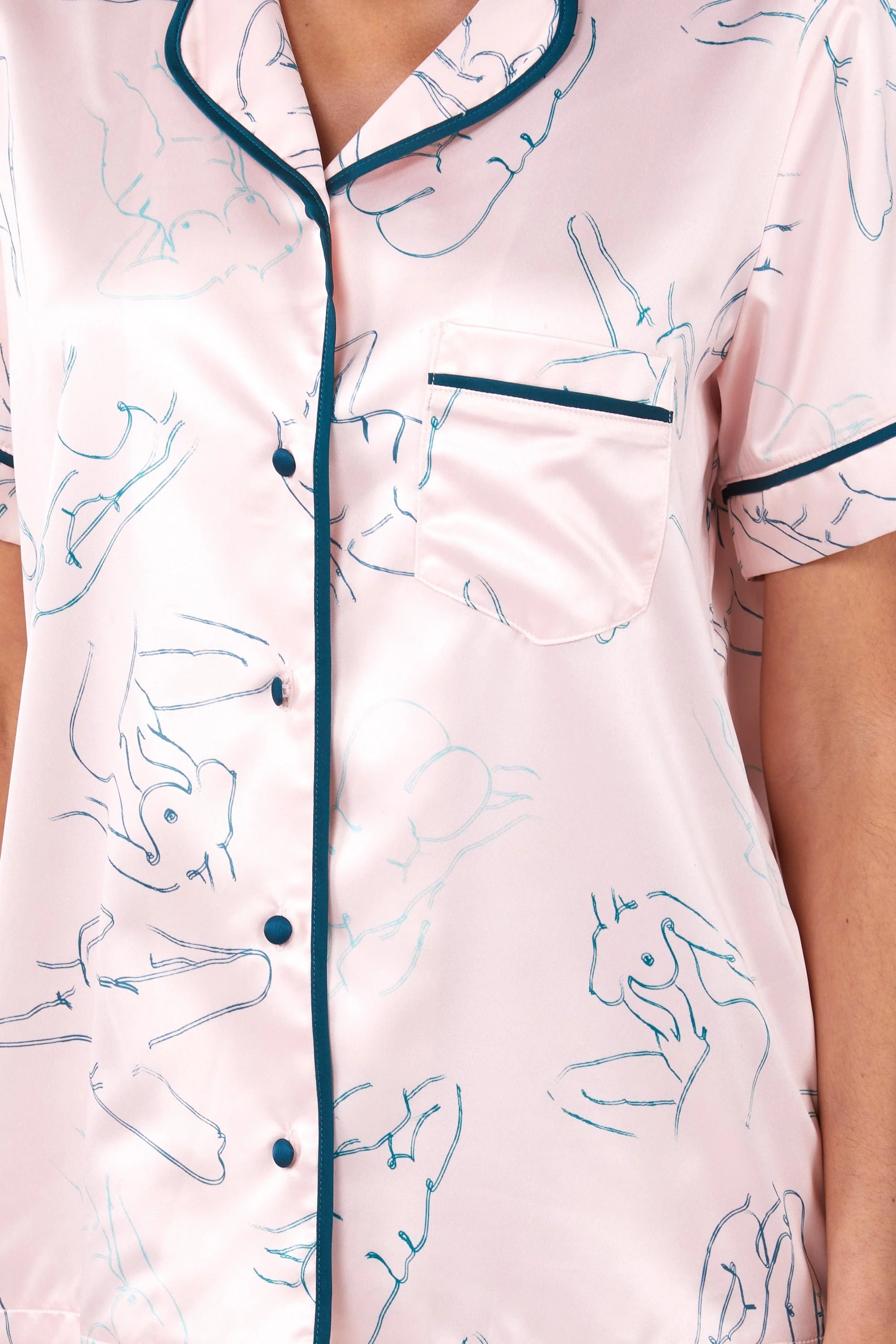 Venus Printed Pyjama Top & Bottom - Image 7