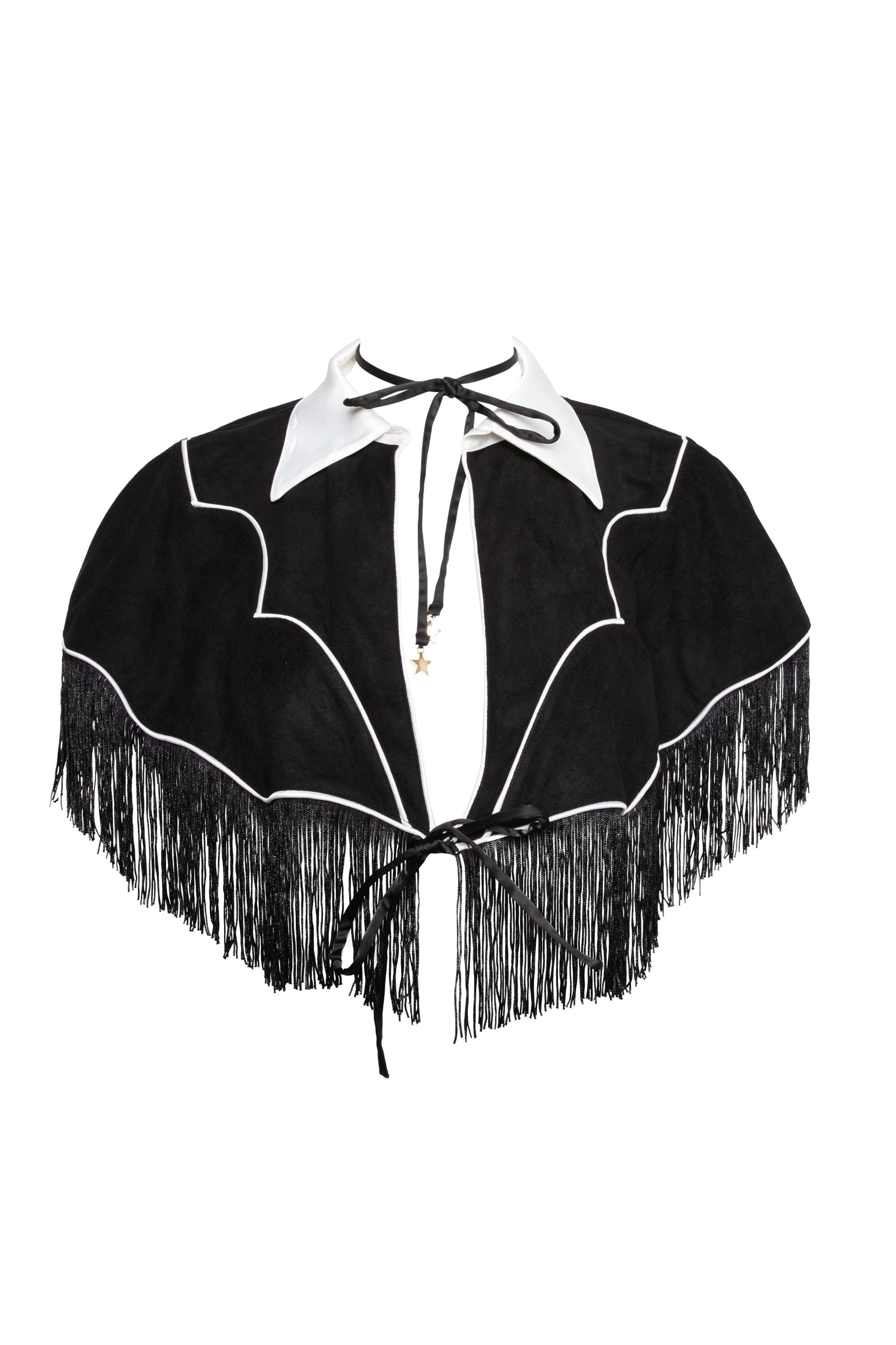 Billie Western Cowboy Fringe Cape - Image 5