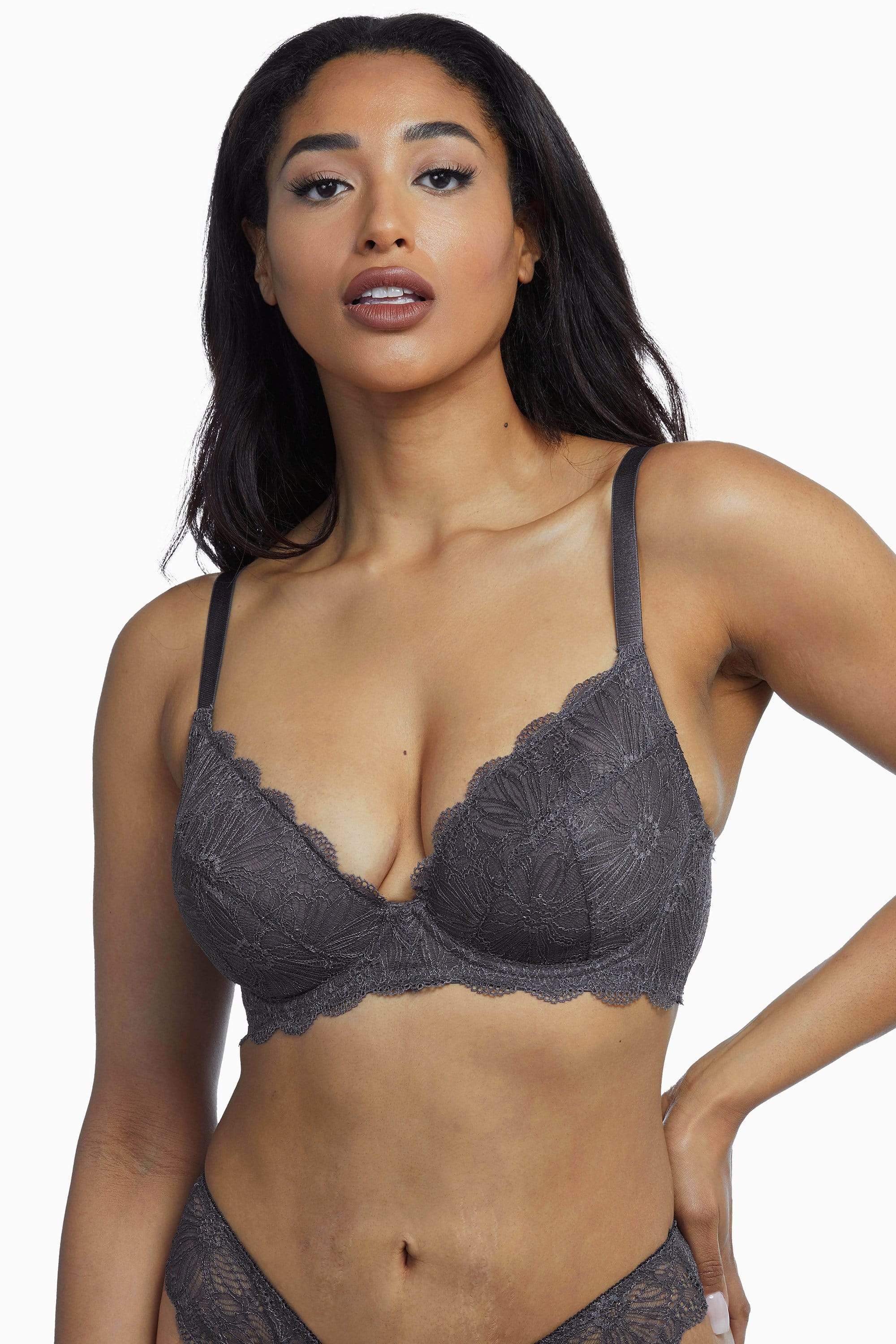 Ariana Everyday Lace Bra Steel Grey - Image 3