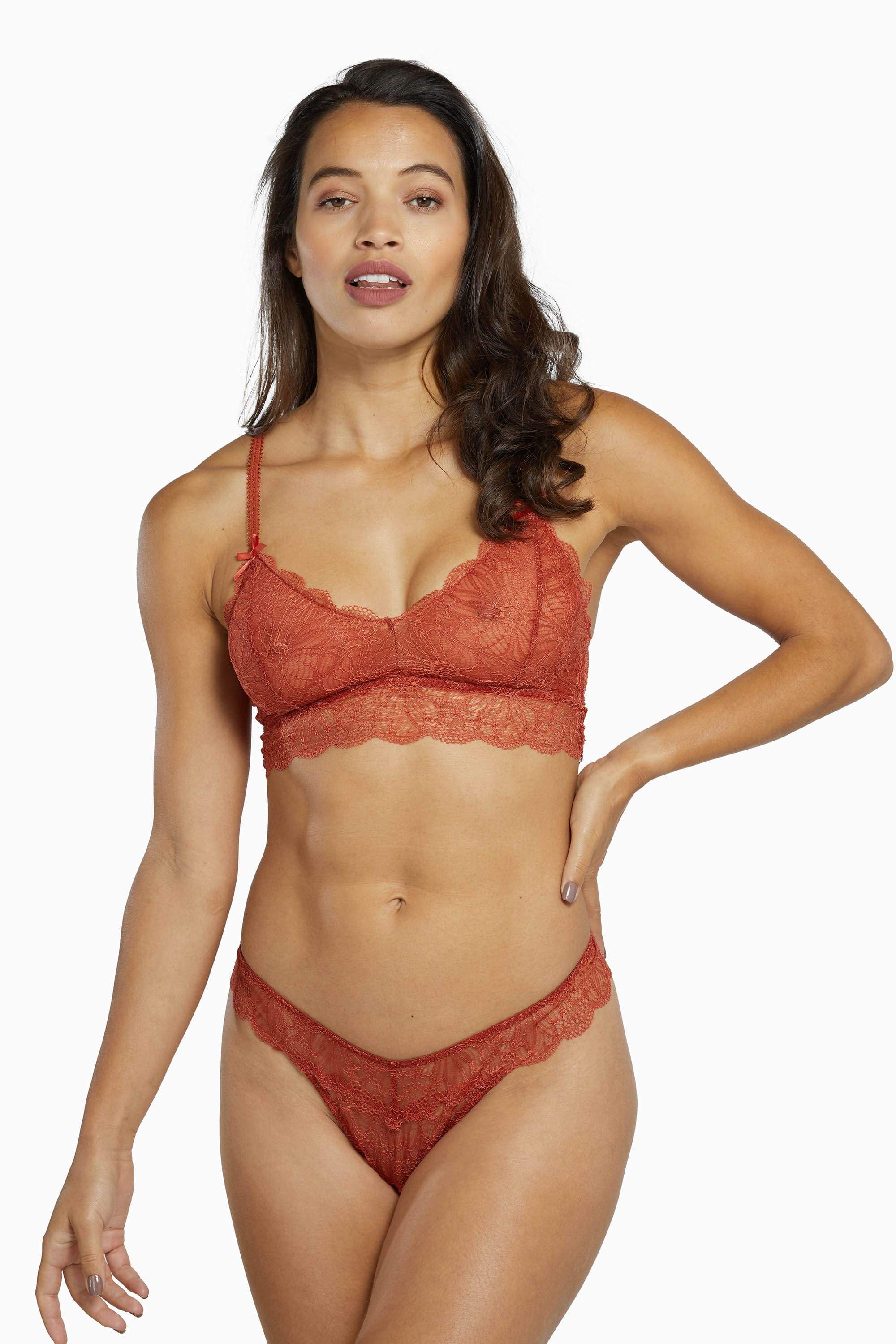 Ariana Intense Rust Everyday Lace Bralette - Image 3