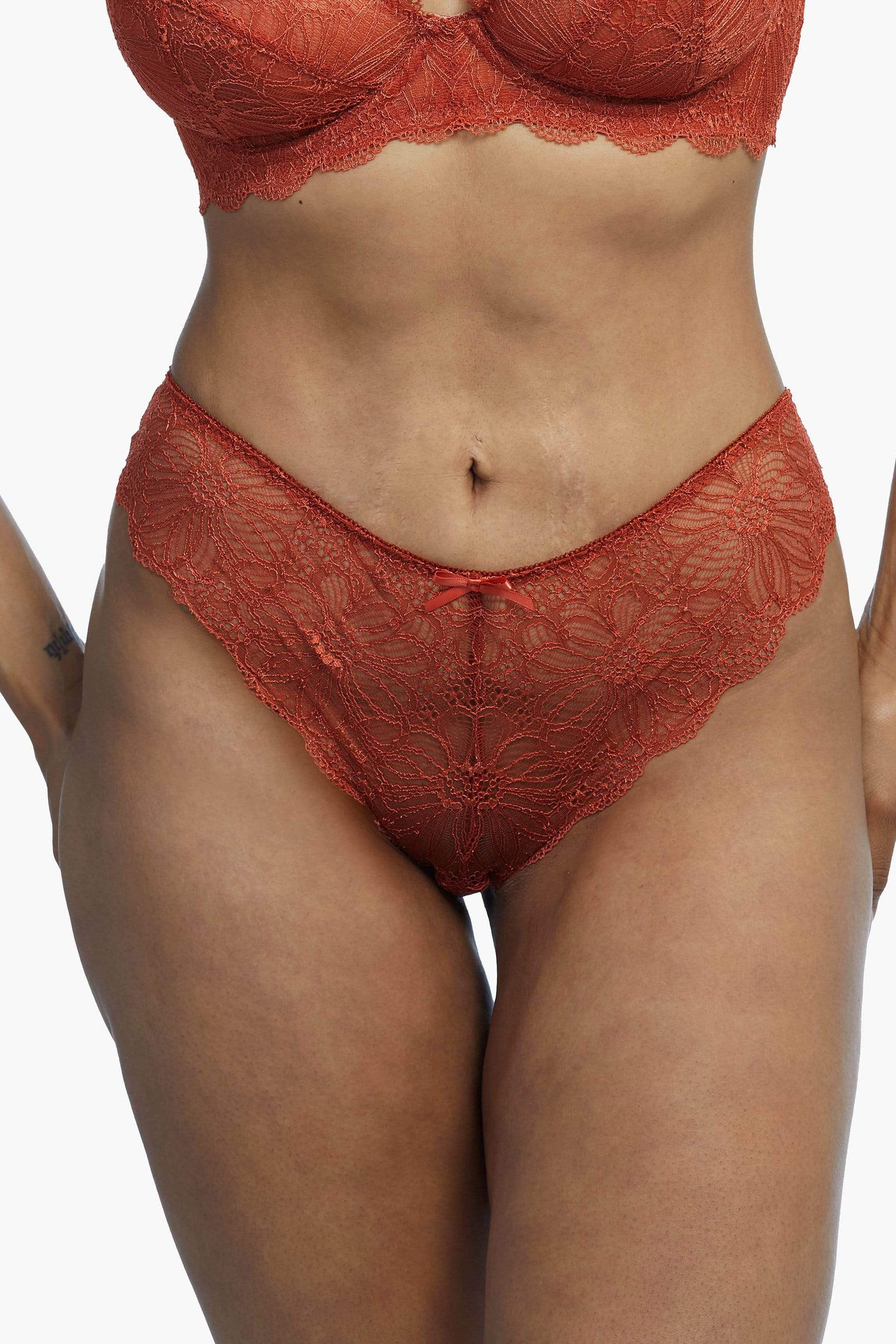 Ariana Everyday Lace Brief Intense Rust - Image 4