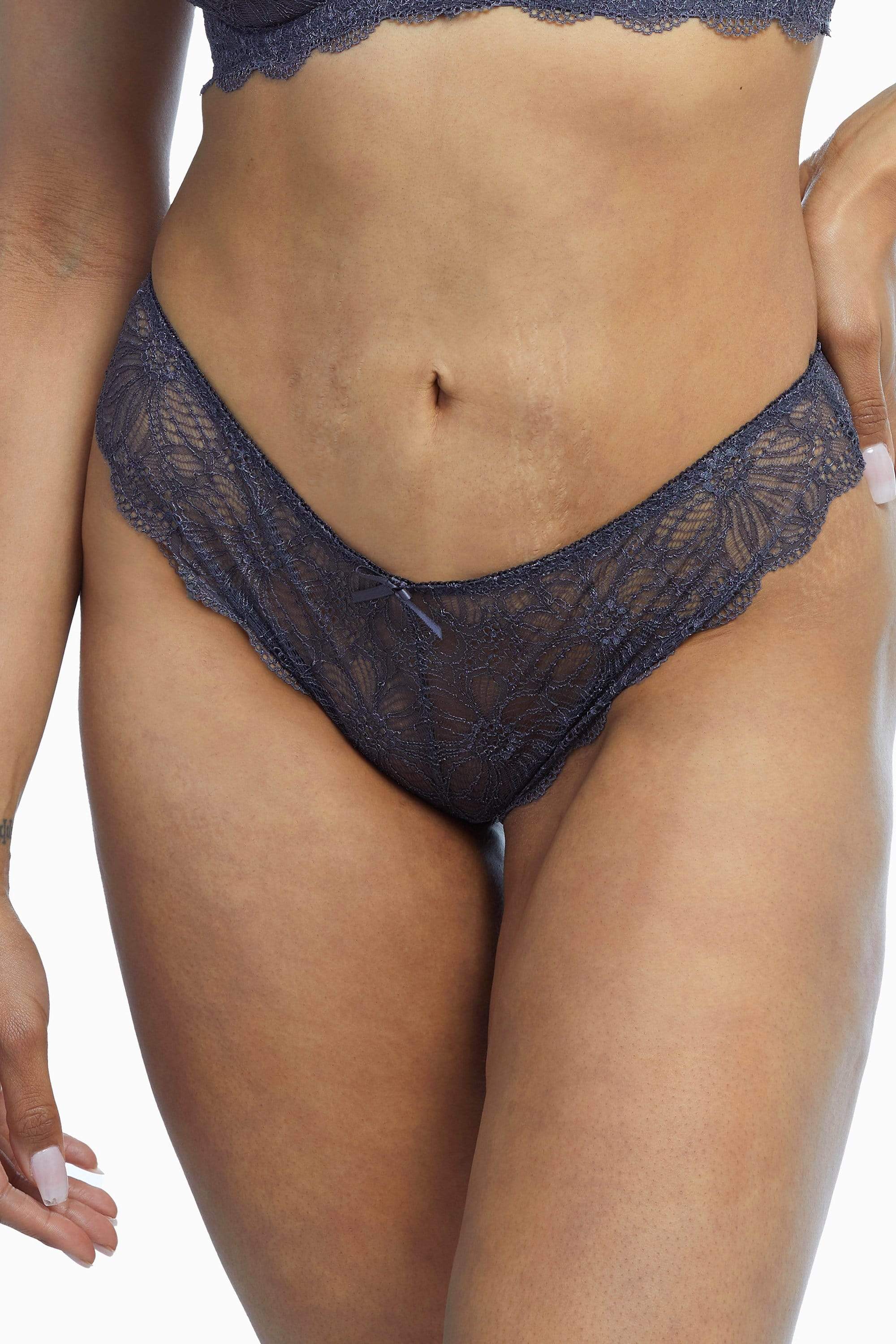 Ariana Everyday Lace Brief Steel Grey - Image 2