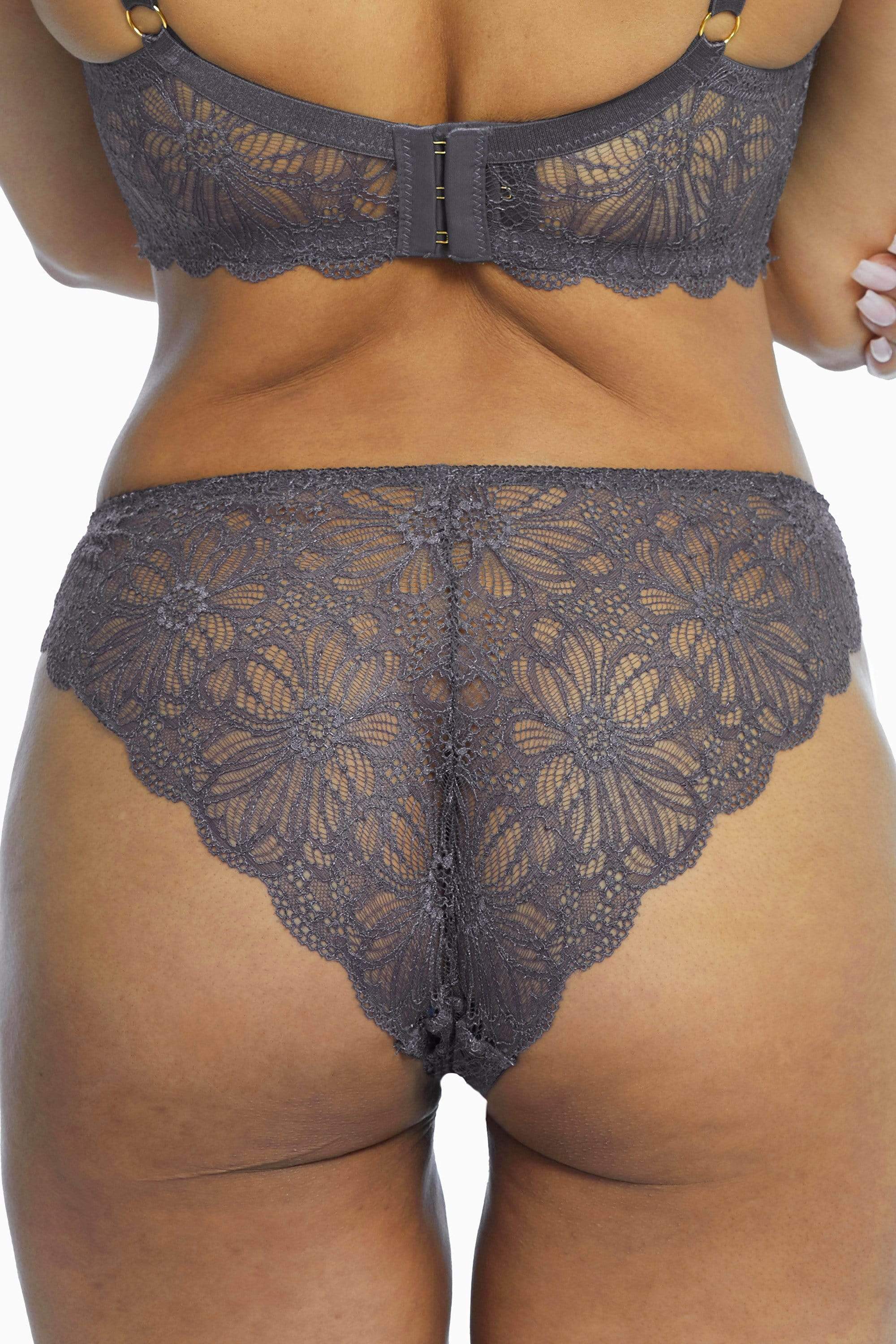 Ariana Everyday Lace Brief Steel Grey - Image 4