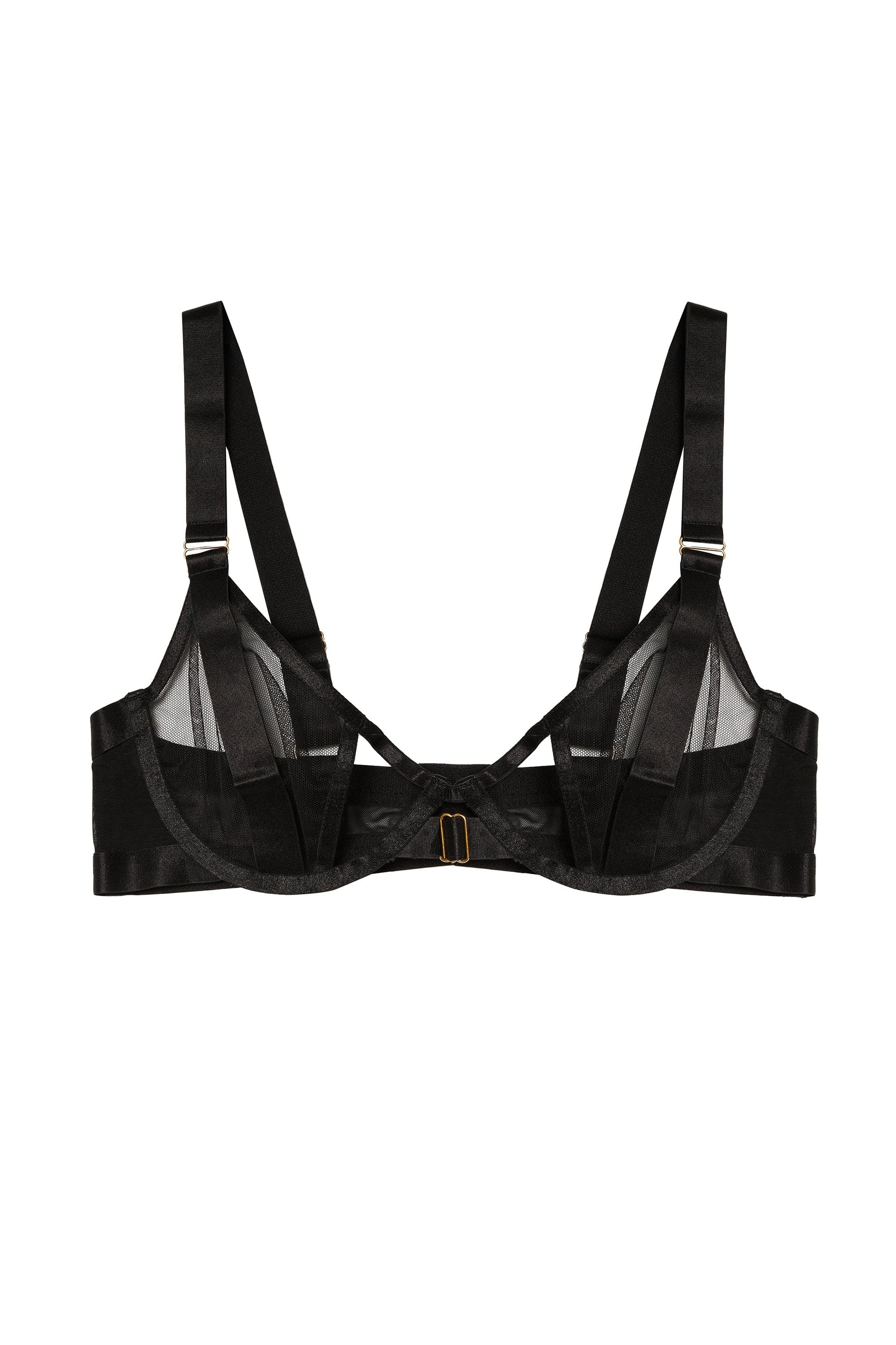 Ayla Black Sheer Mesh Strap Bra - Image 7