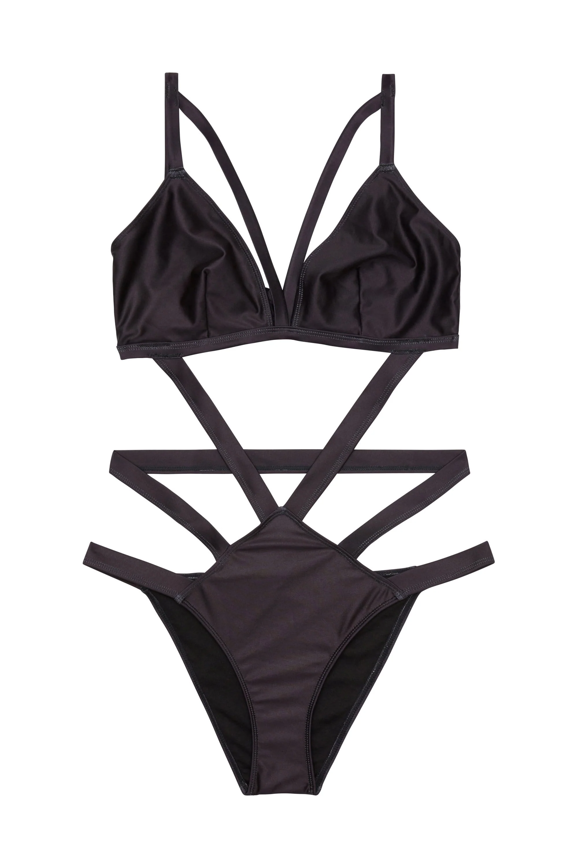 Wolf & Whistle Bandage swimsuit black - Image 3