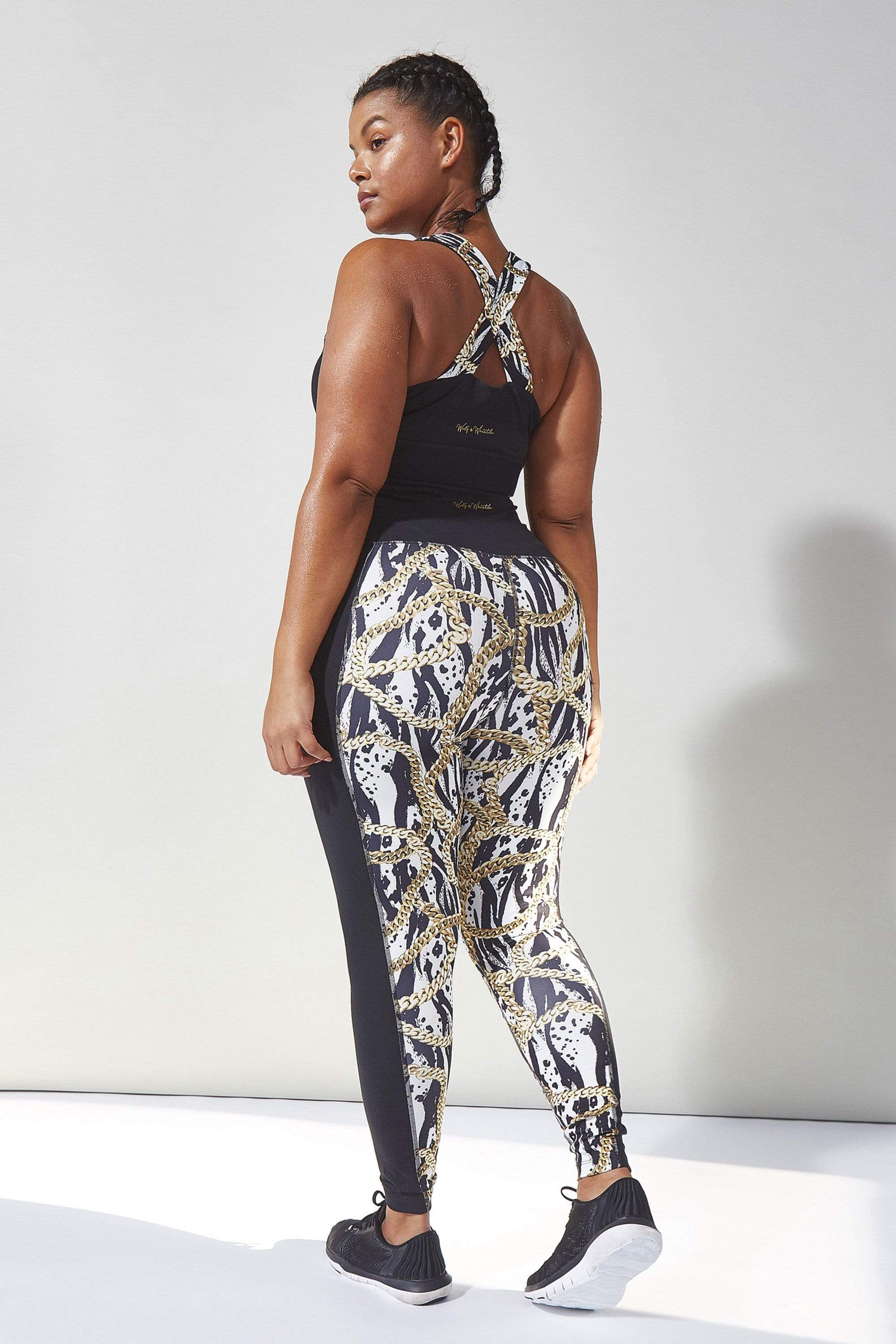Wolf & Whistle Curve Zebra Chain Leggings - Image 2