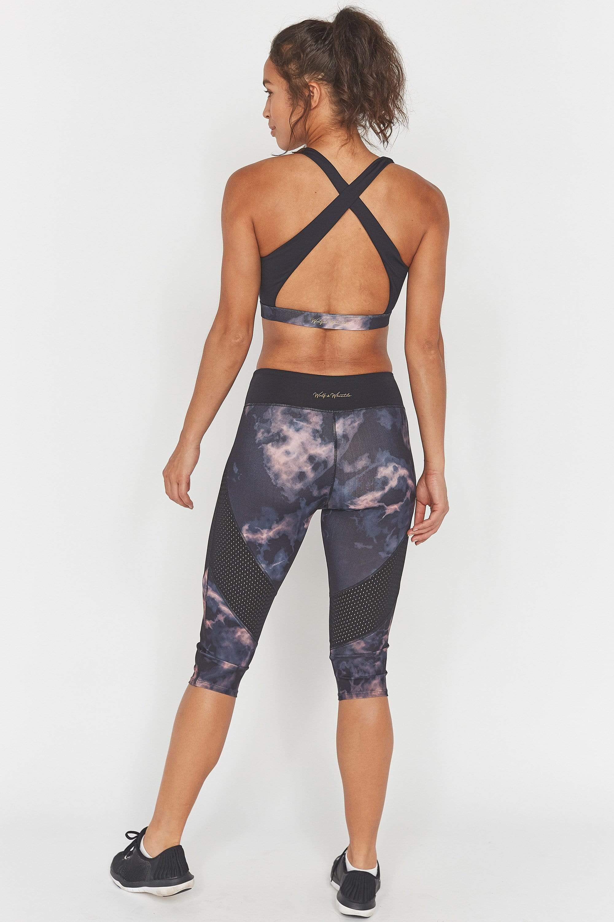 Wolf & Whistle Dark Marble Cropped Leggings - Image 5