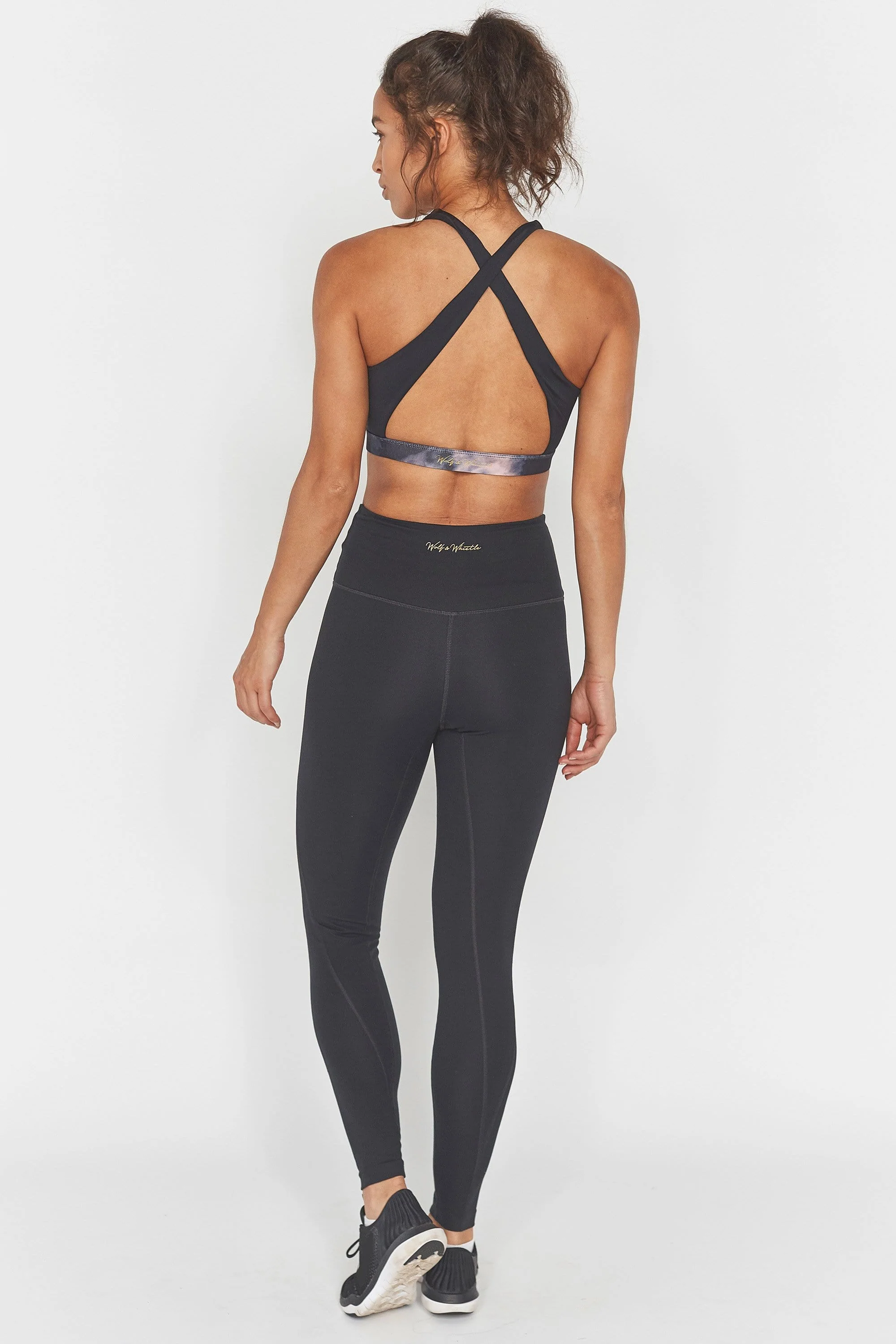 Wolf & Whistle Dark Marble Zip Front Sports Bra - Image 5