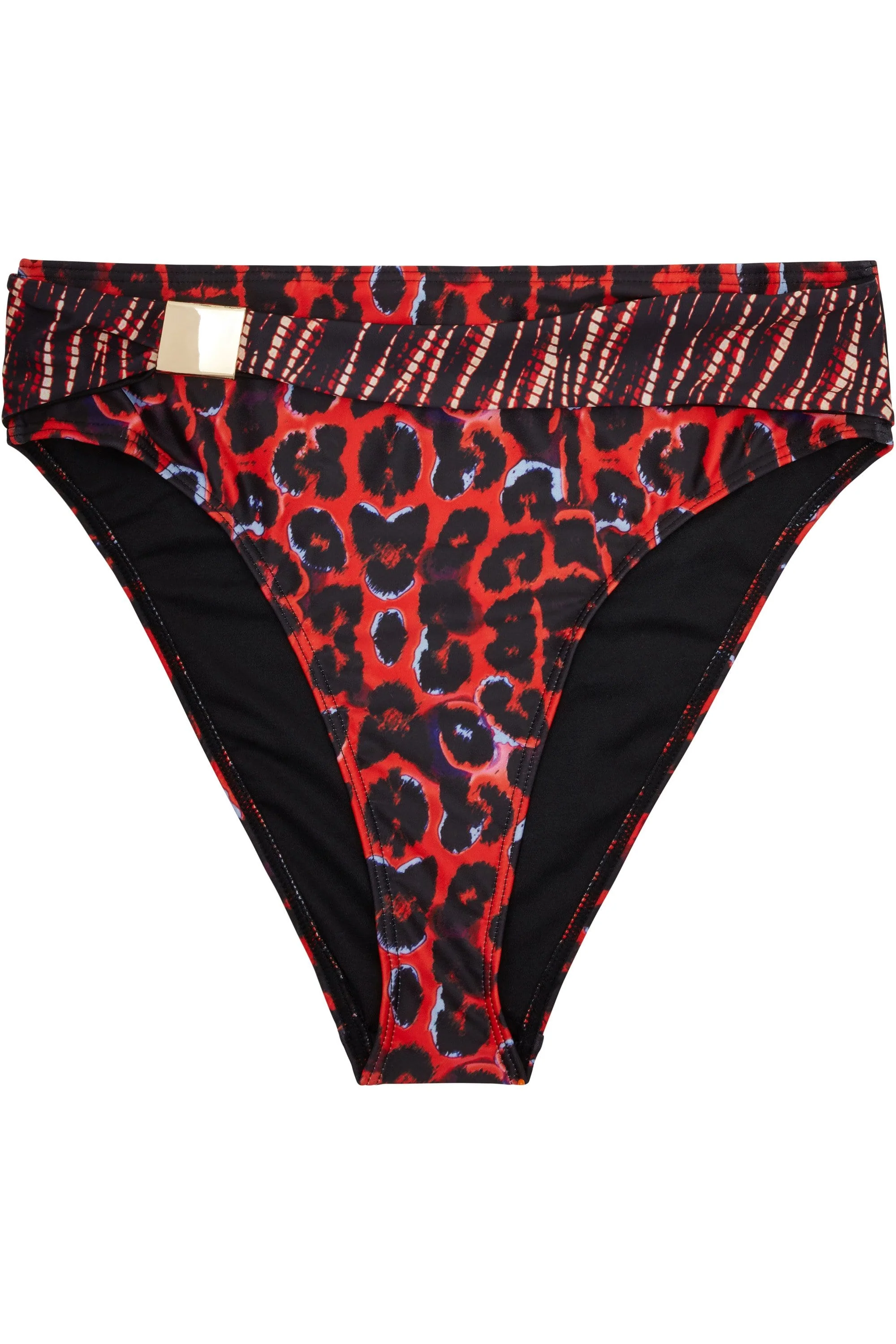 Wolf & Whistle Eco Leopard tie dye high waist brief - Image 3