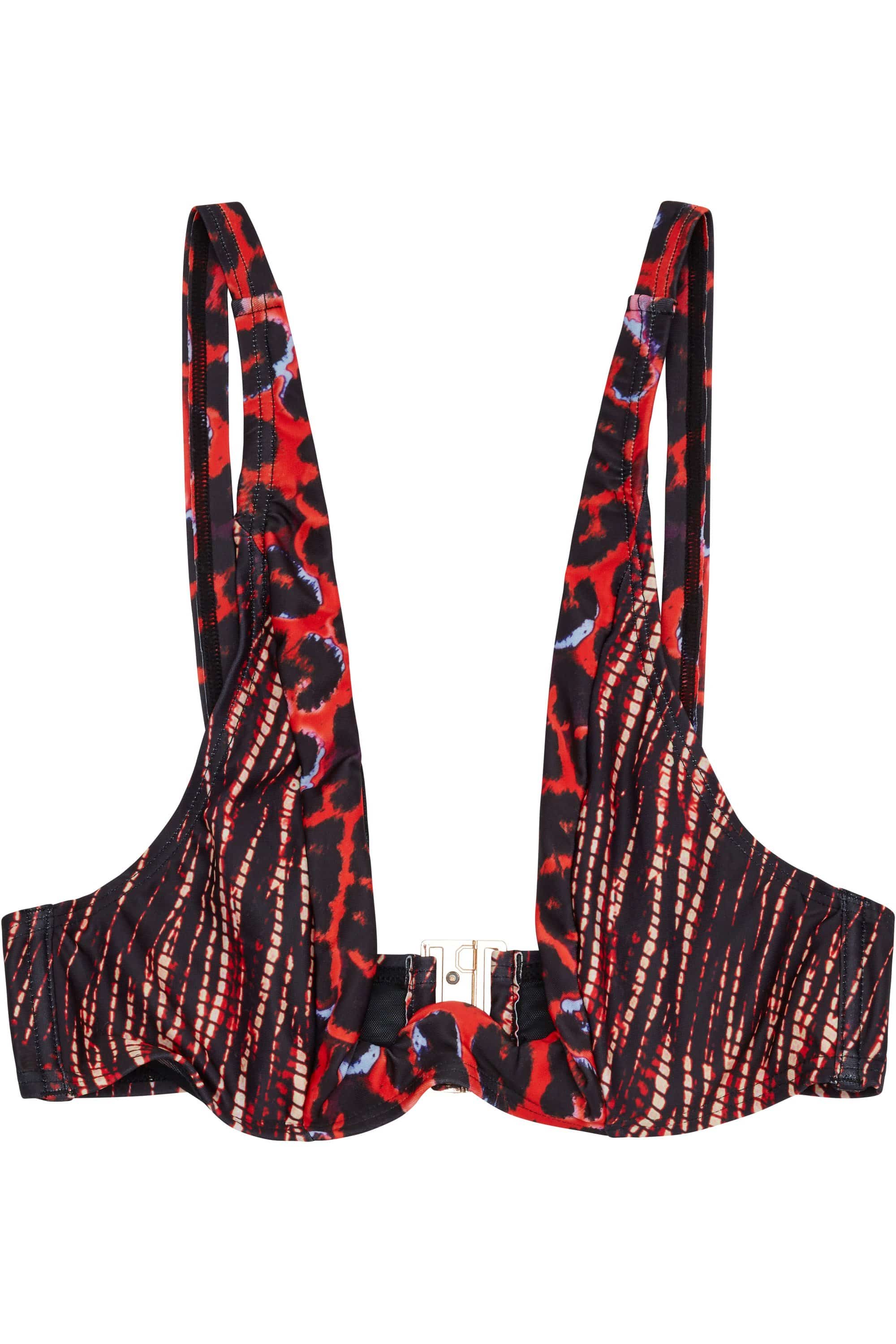Wolf & Whistle Eco Leopard tie dye underwired top B - F - Image 3