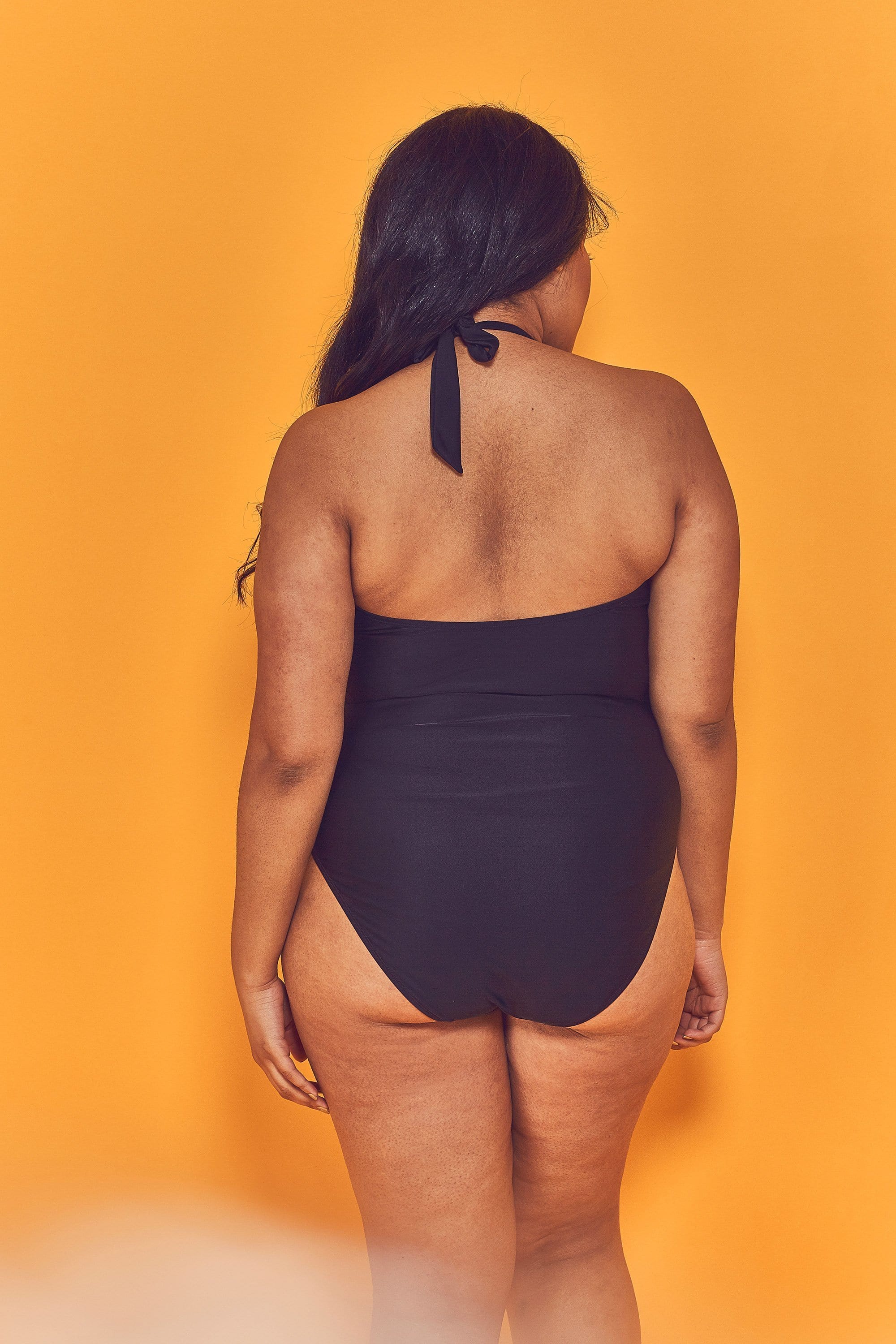 Wolf & Whistle Fishnet Panel Swimsuit Curve - Image 2