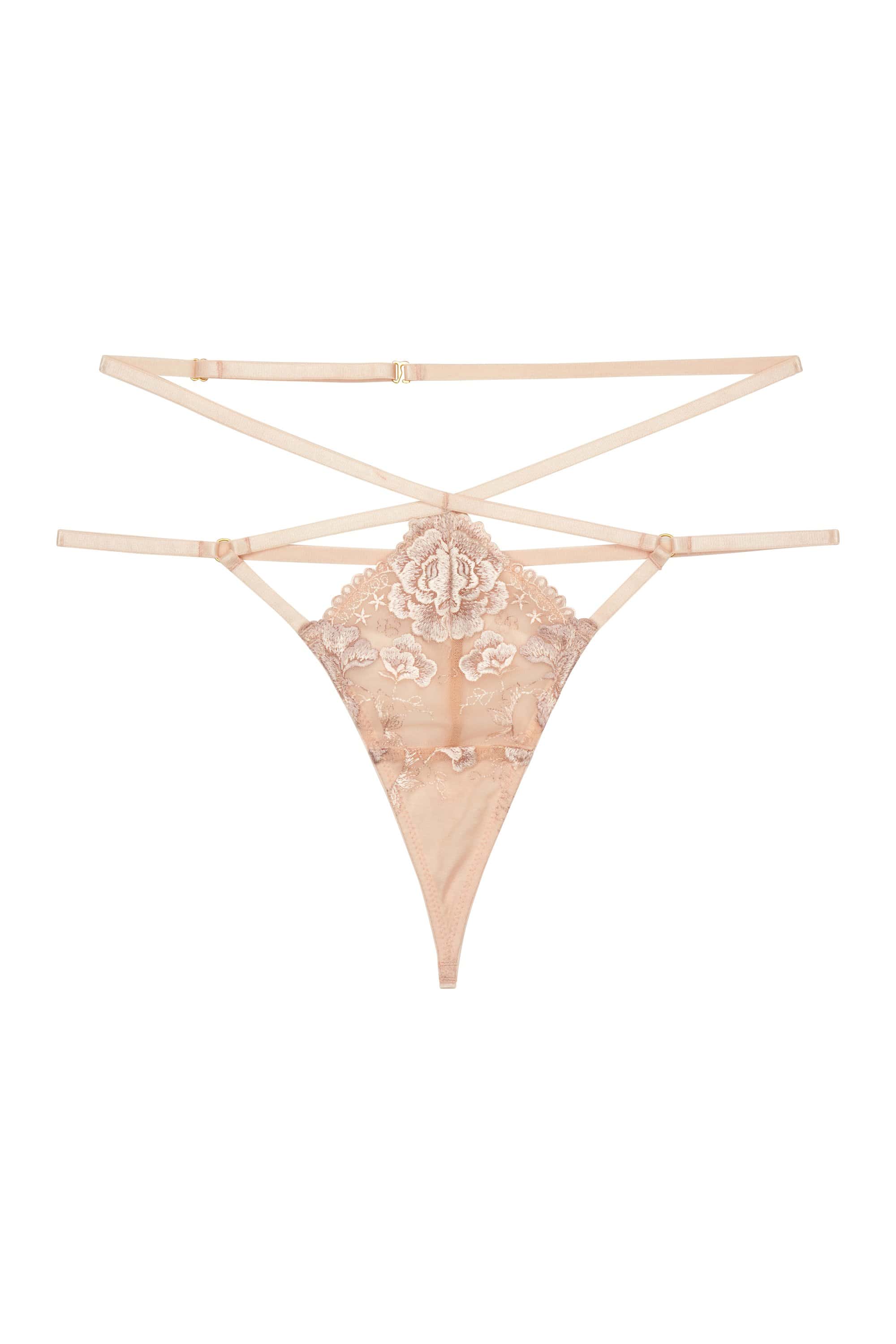 Wolf & Whistle Grace Blush Embroidered Thong - Image 3