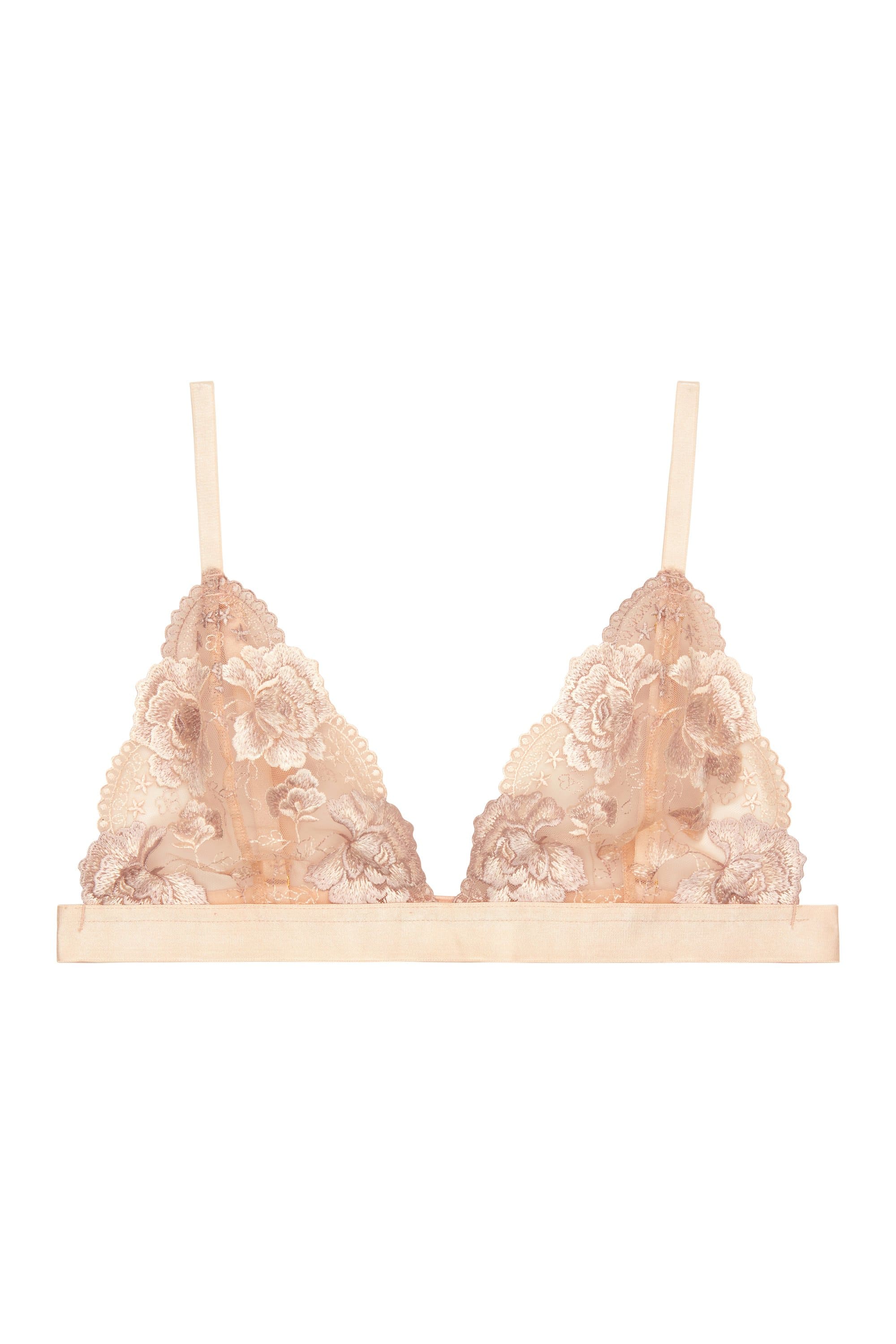 Wolf & Whistle Grace blush embroidered triangle bra - Image 3