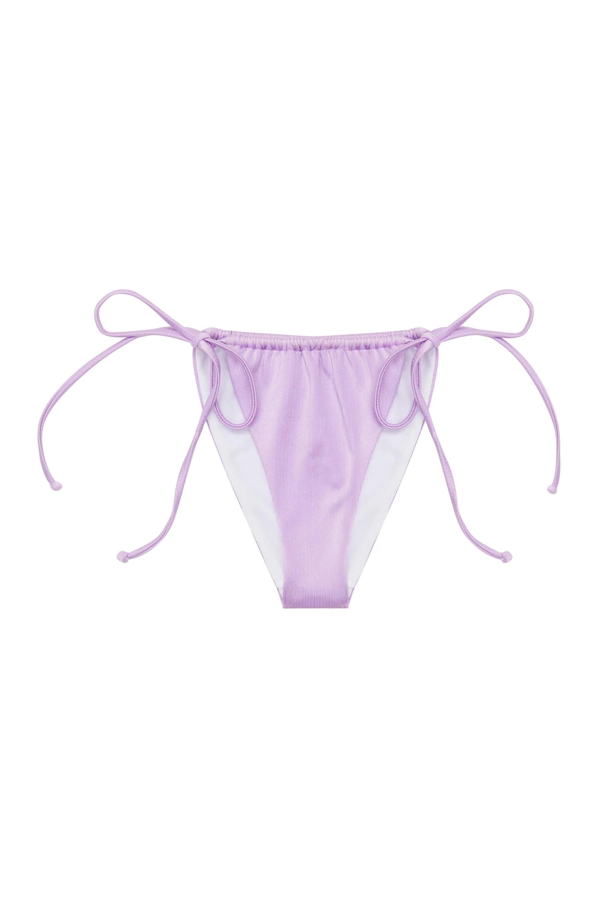 Wolf & Whistle High shine tie side brief lilac - Image 2