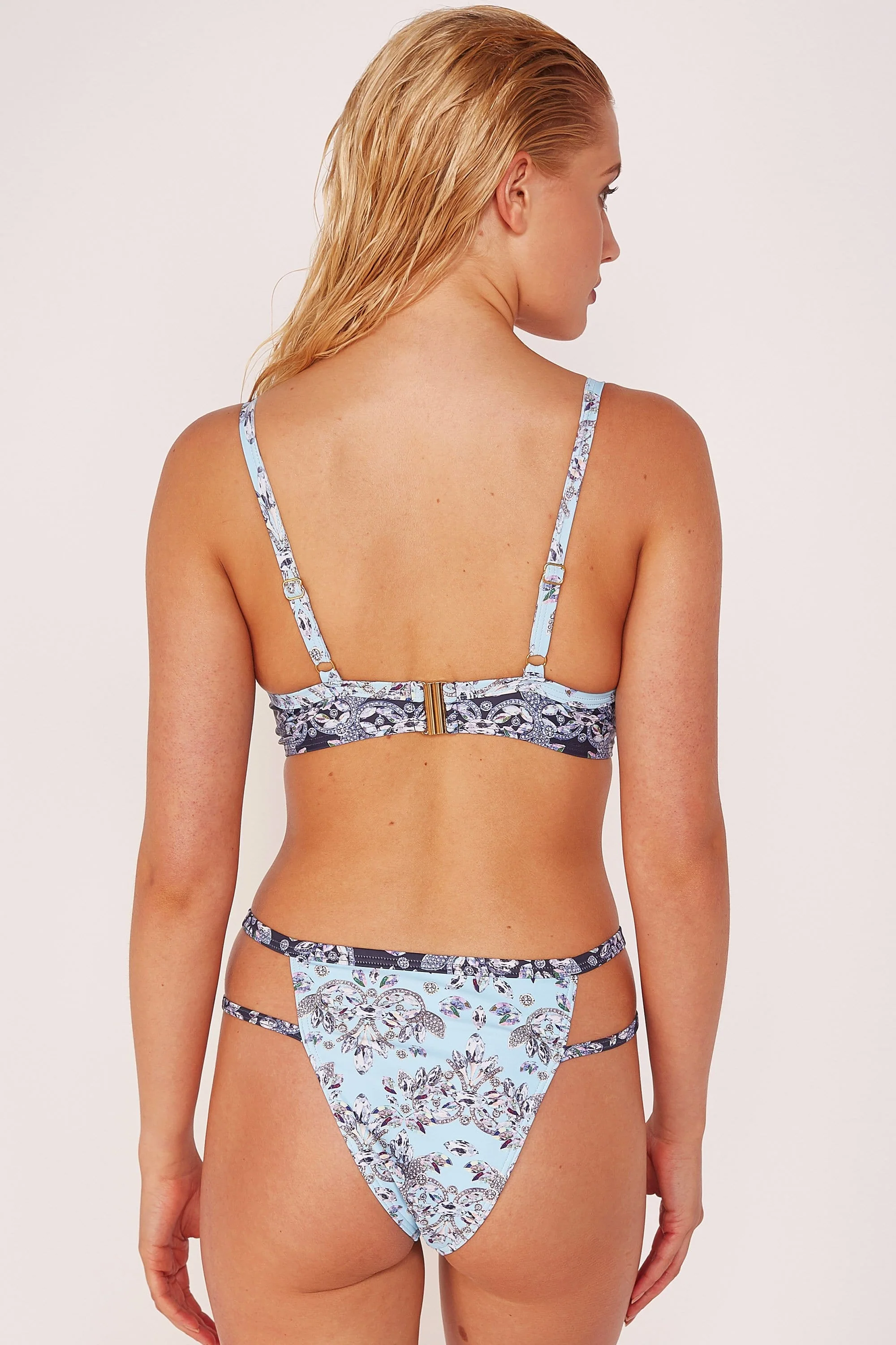 Jewel Baroque Print Bikini Top - Image 4
