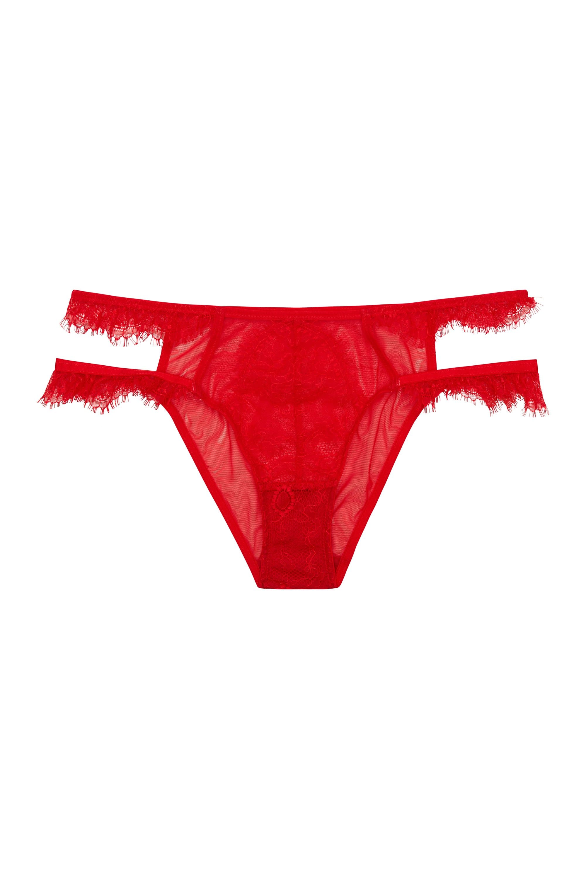 Wolf & Whistle Megan Red Lace Brief - Image 3