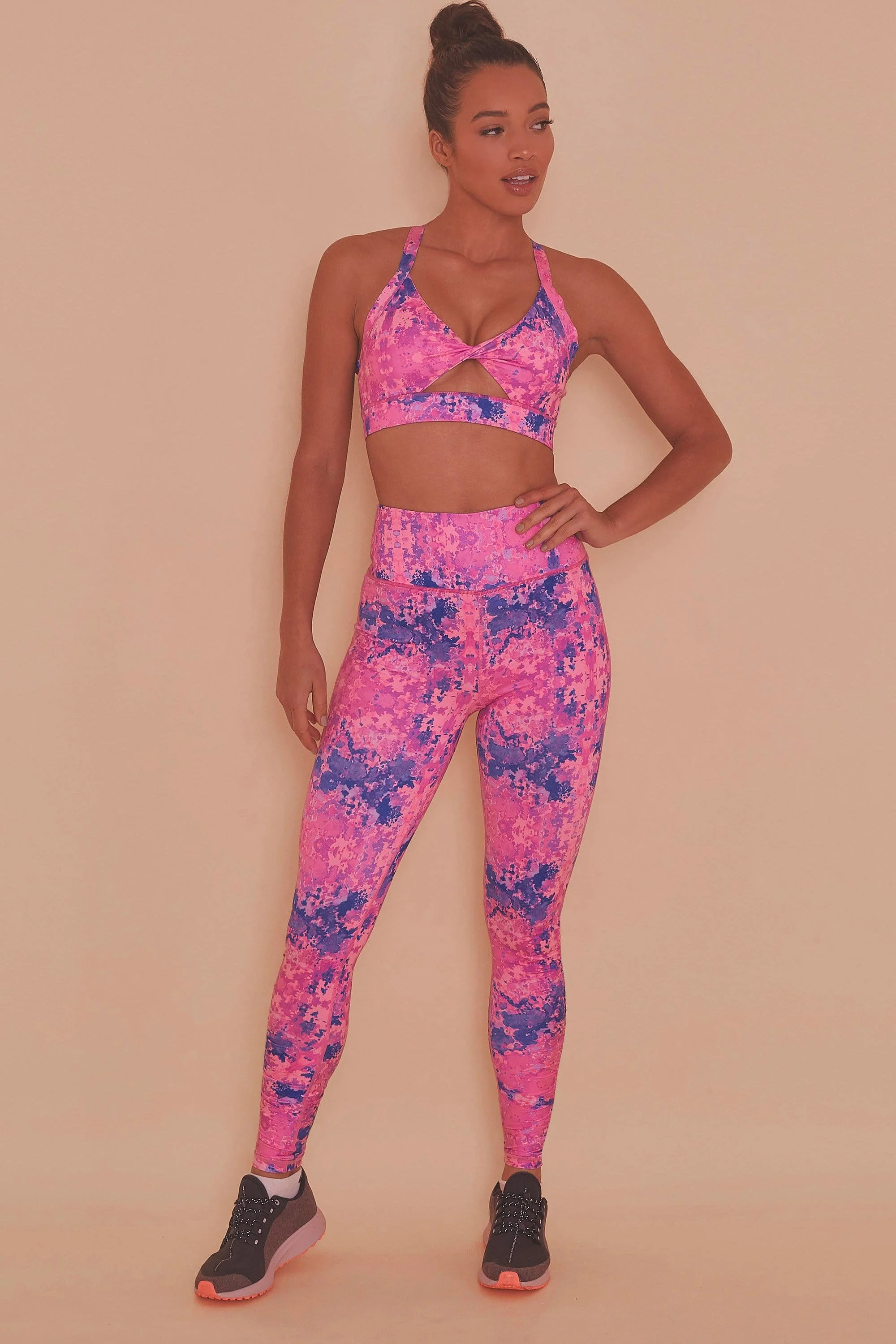 Wolf & Whistle Pink Marble Leggings - Image 2