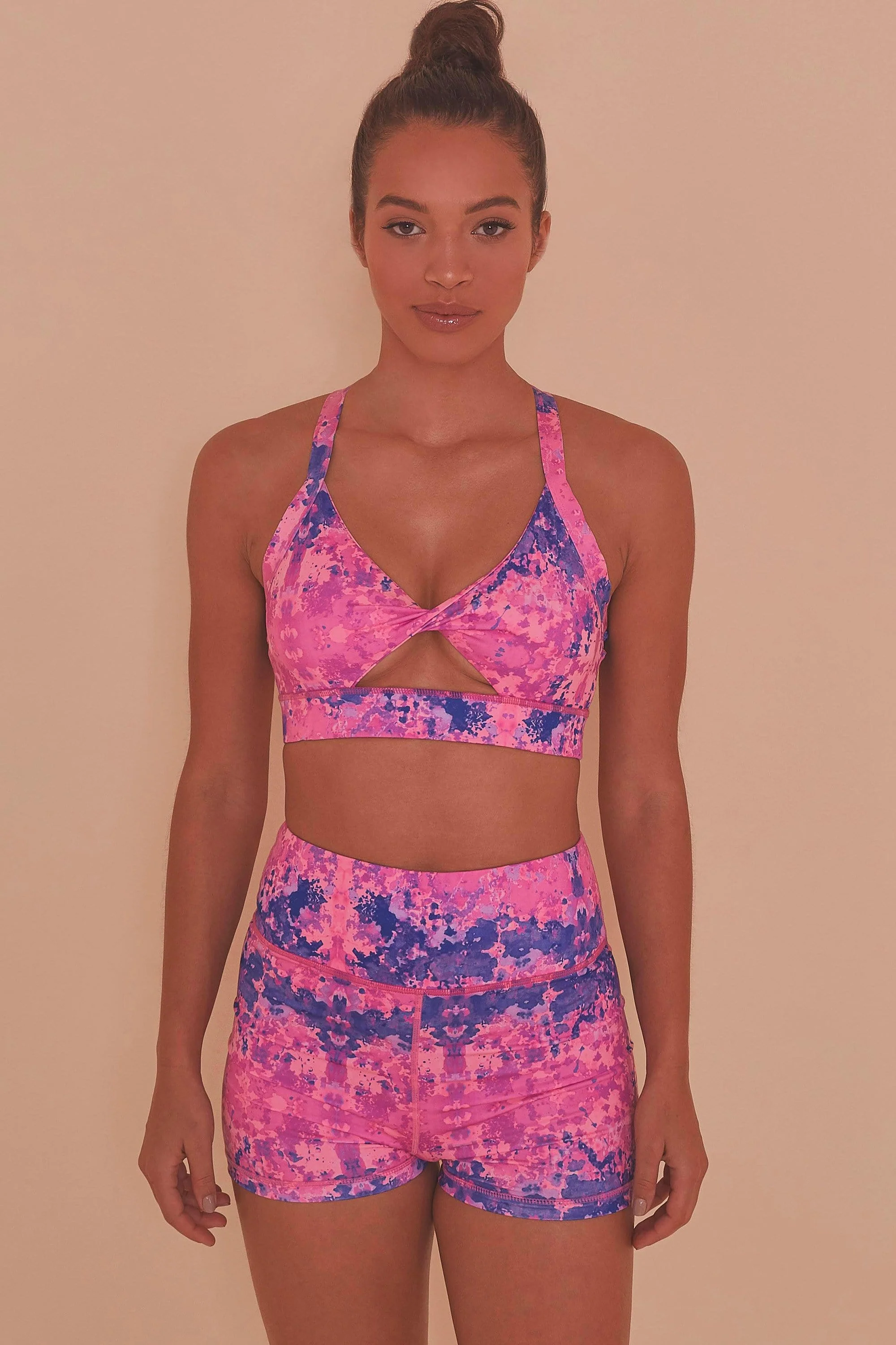 Wolf & Whistle Pink Marble Shorts - Image 2