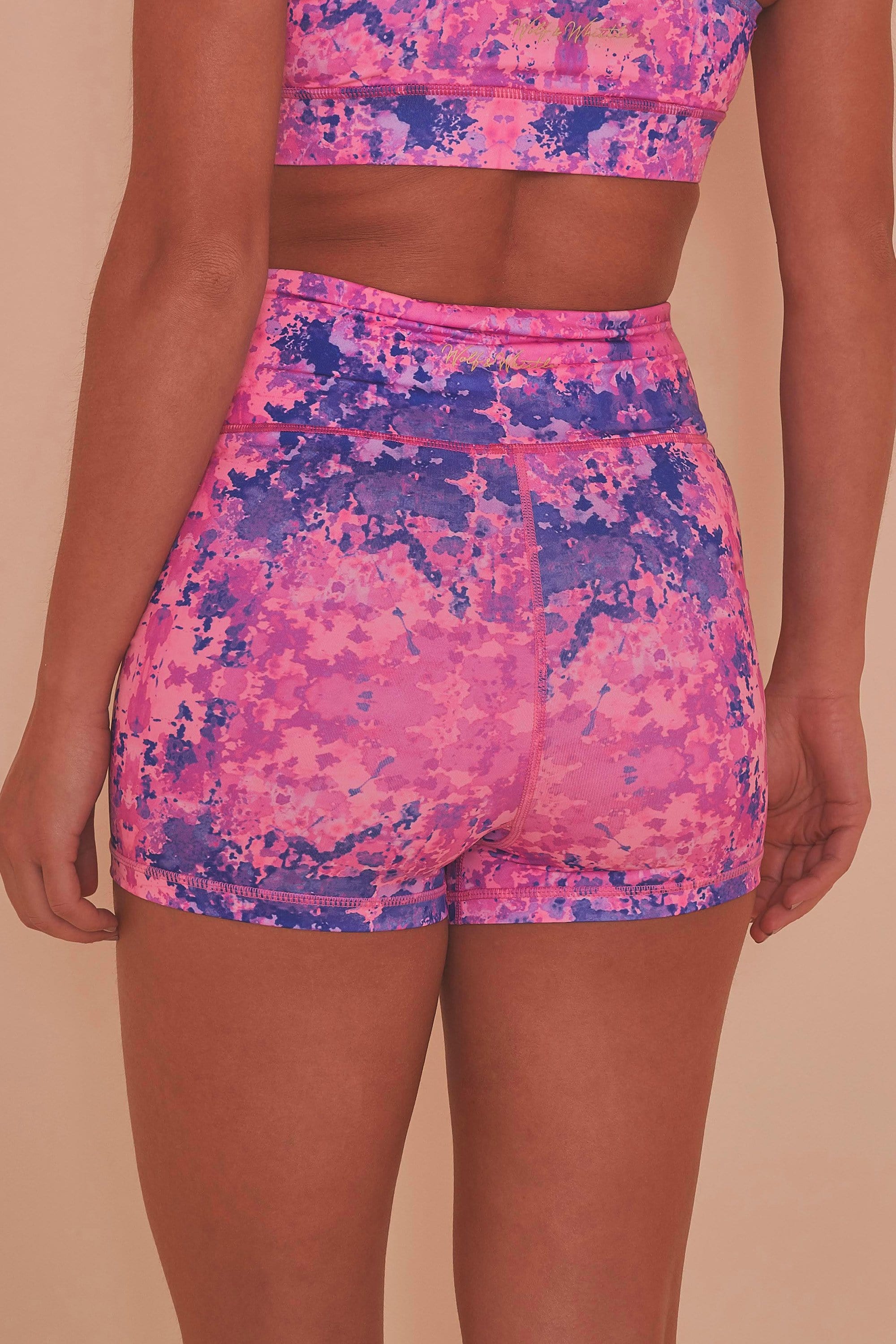 Wolf & Whistle Pink Marble Shorts - Image 3